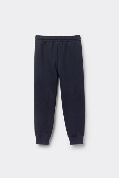Navy Fleece Trousers, Kids Boys, Blue, large image number 5