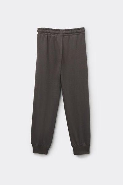 Green Elasticated Hem Cotton Joggers, Kids Boys, 5701_057Z, medium