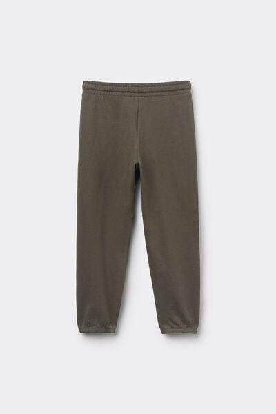 Green Long Fleece Sweatpants, Kids Unisex, 5701_226Z, large image number 2