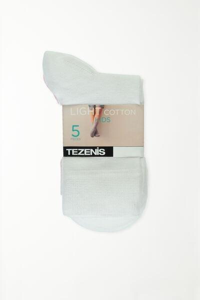 Multicolour Lightweight Short Cotton Socks- Set Of 5, Kids Unisex, , large image number 1