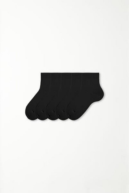 Tezenis - Multicolour Short Warm Cotton Socks- Set Of 5, Kids Unisex