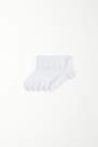 Tezenis - White Short Socks. Unisex Kids, Set Of 5