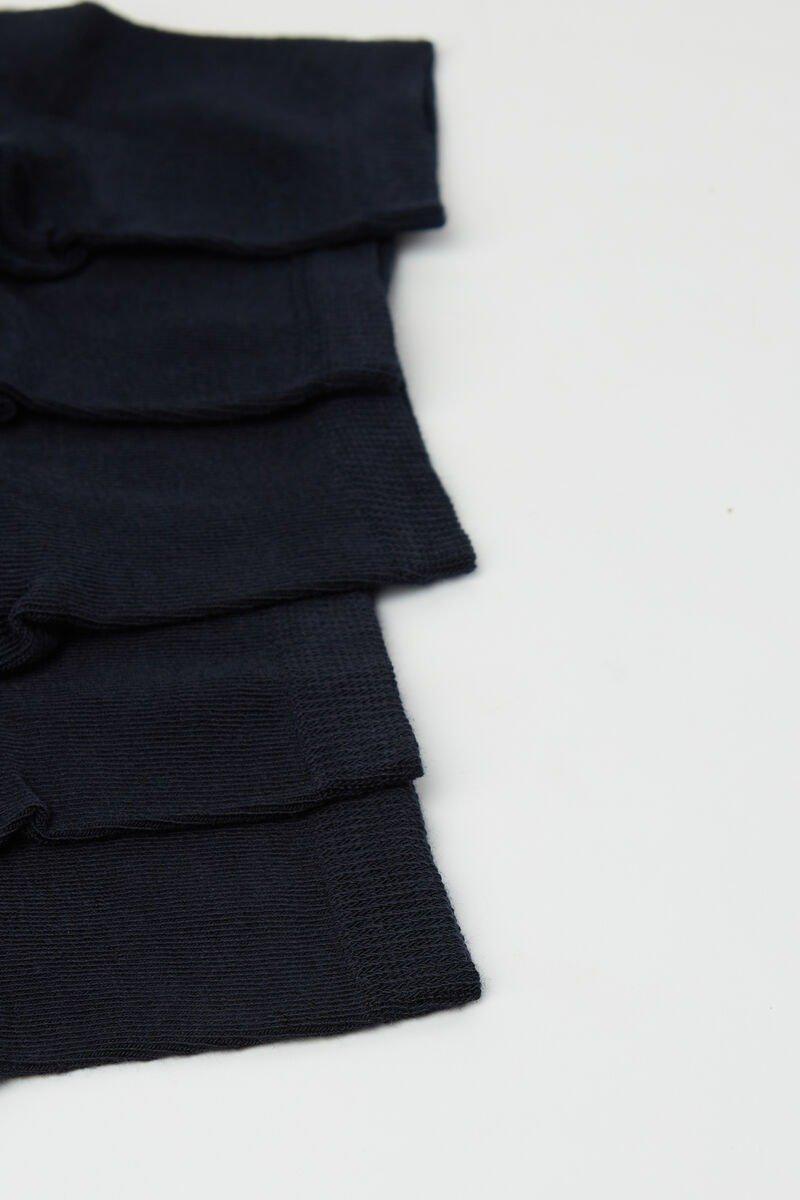 Navy Short Socks, Set Of 5, Kids Unisex, , large image number 1