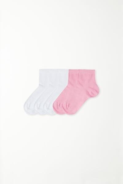 Multicolour Short Light Cotton Socks, Kids Unisex, , medium