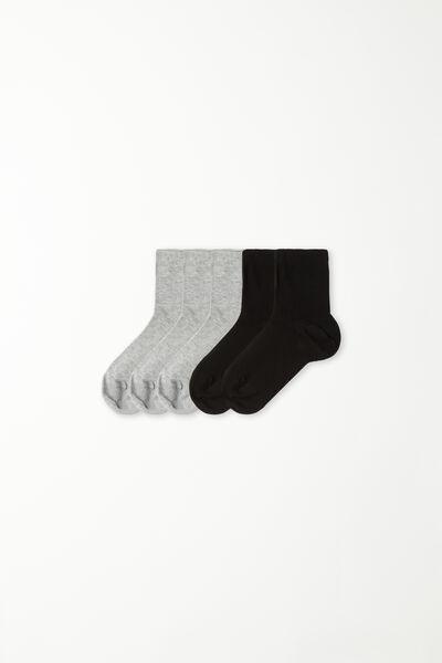 Multicolour Short Socks, Set Of 5, Kids Unisex, , large image number 0