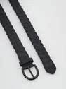 Reserved - Black Faux Leather Braided Belt, Unisex Kids
