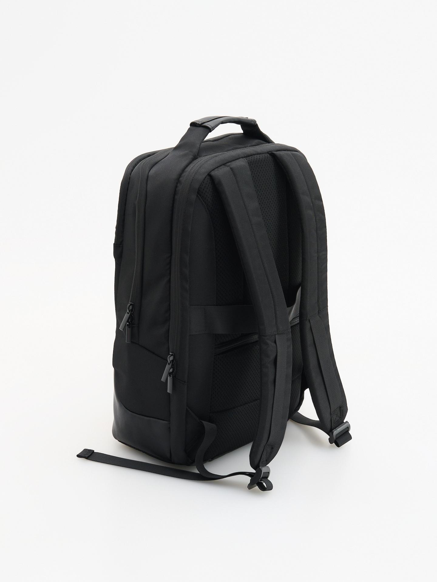 Black Spacious Backpack With Handle, Black, medium