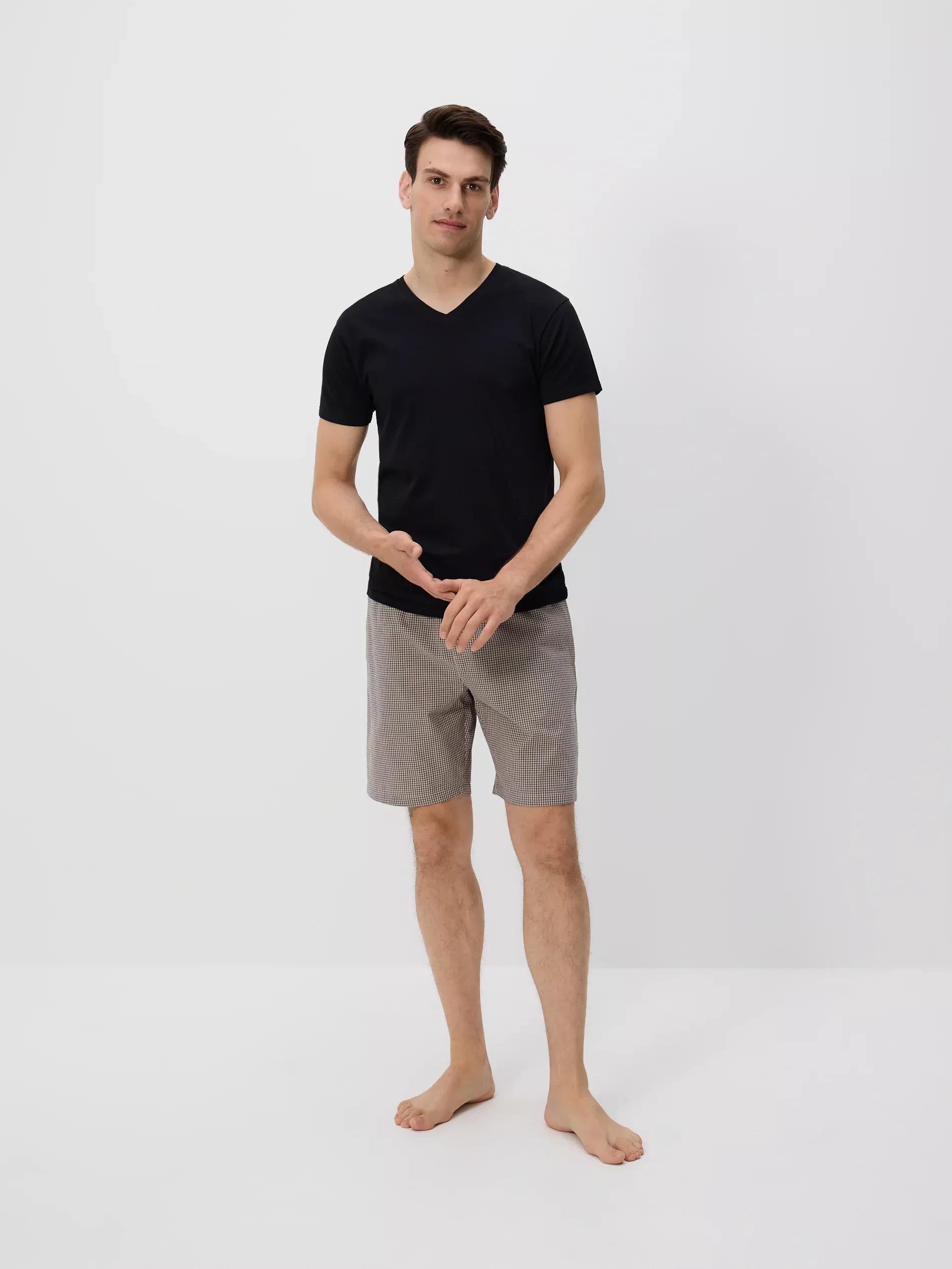 BLACK Two piece cotton pyjama set, Black, large image number 1