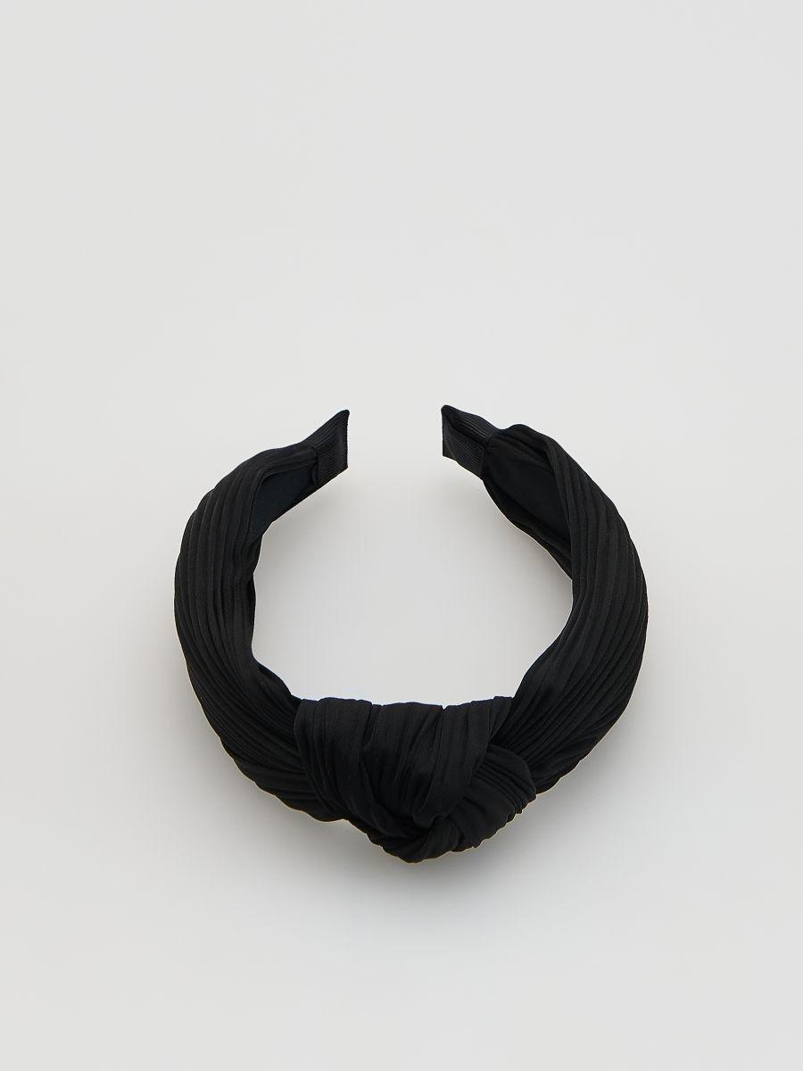 Black Headband, Black, medium