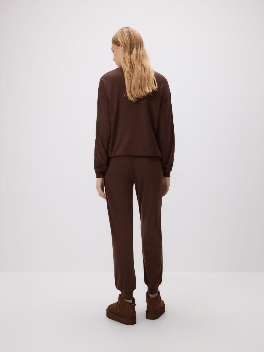 بنطال جوغر جيرسي بني, Brown, medium