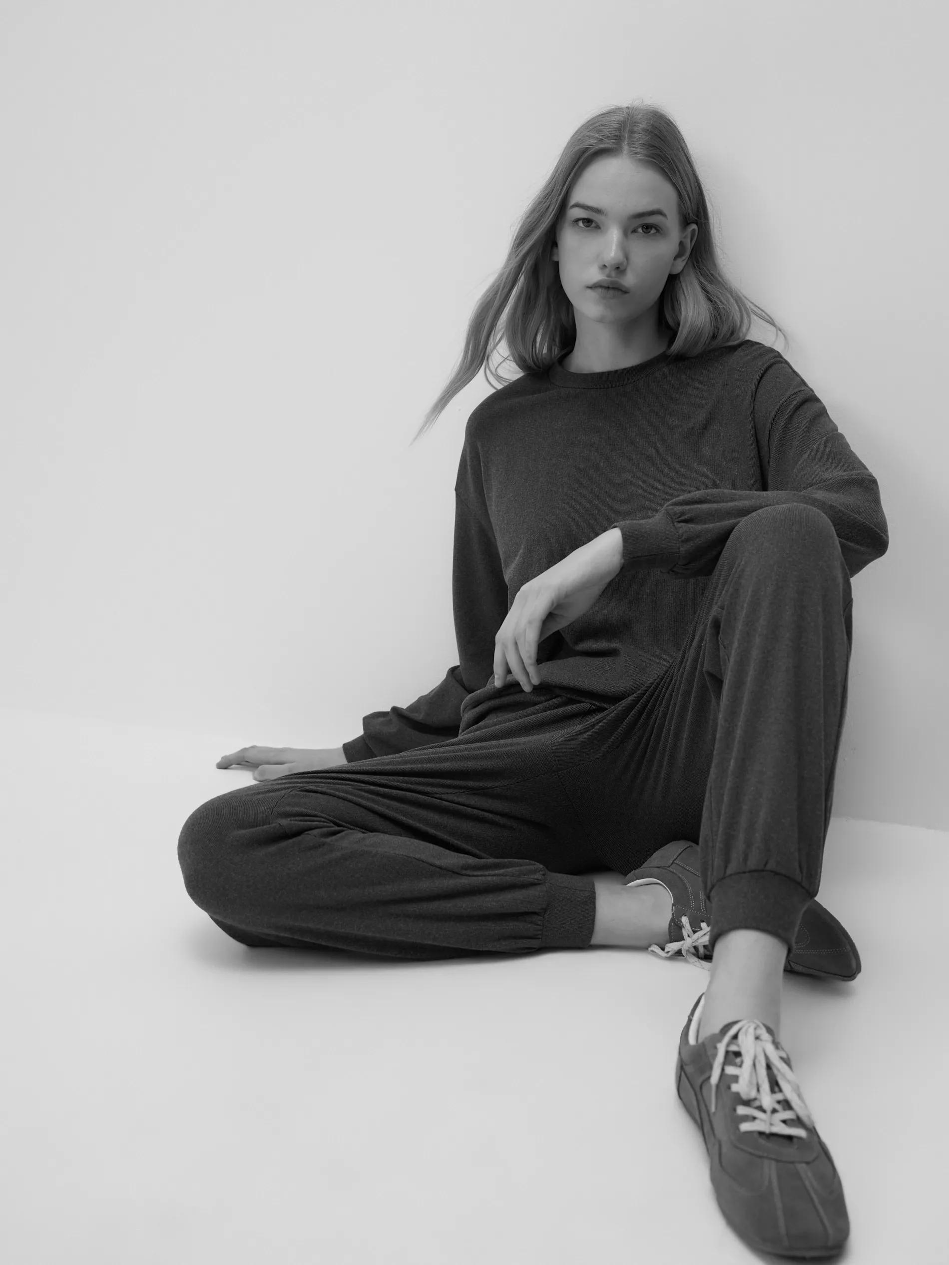 Grey Jersey Joggers, Grey, large image number 6