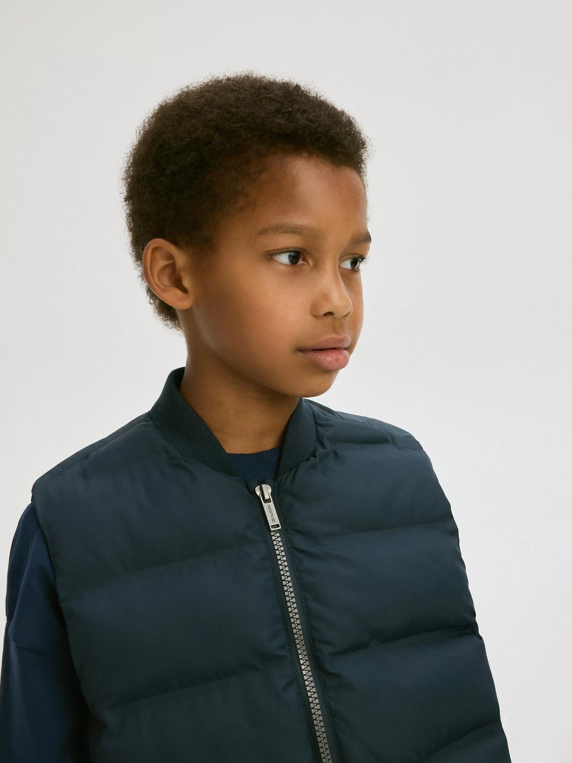 Navy Insulated Vest, Kids Boys, , large image number 0