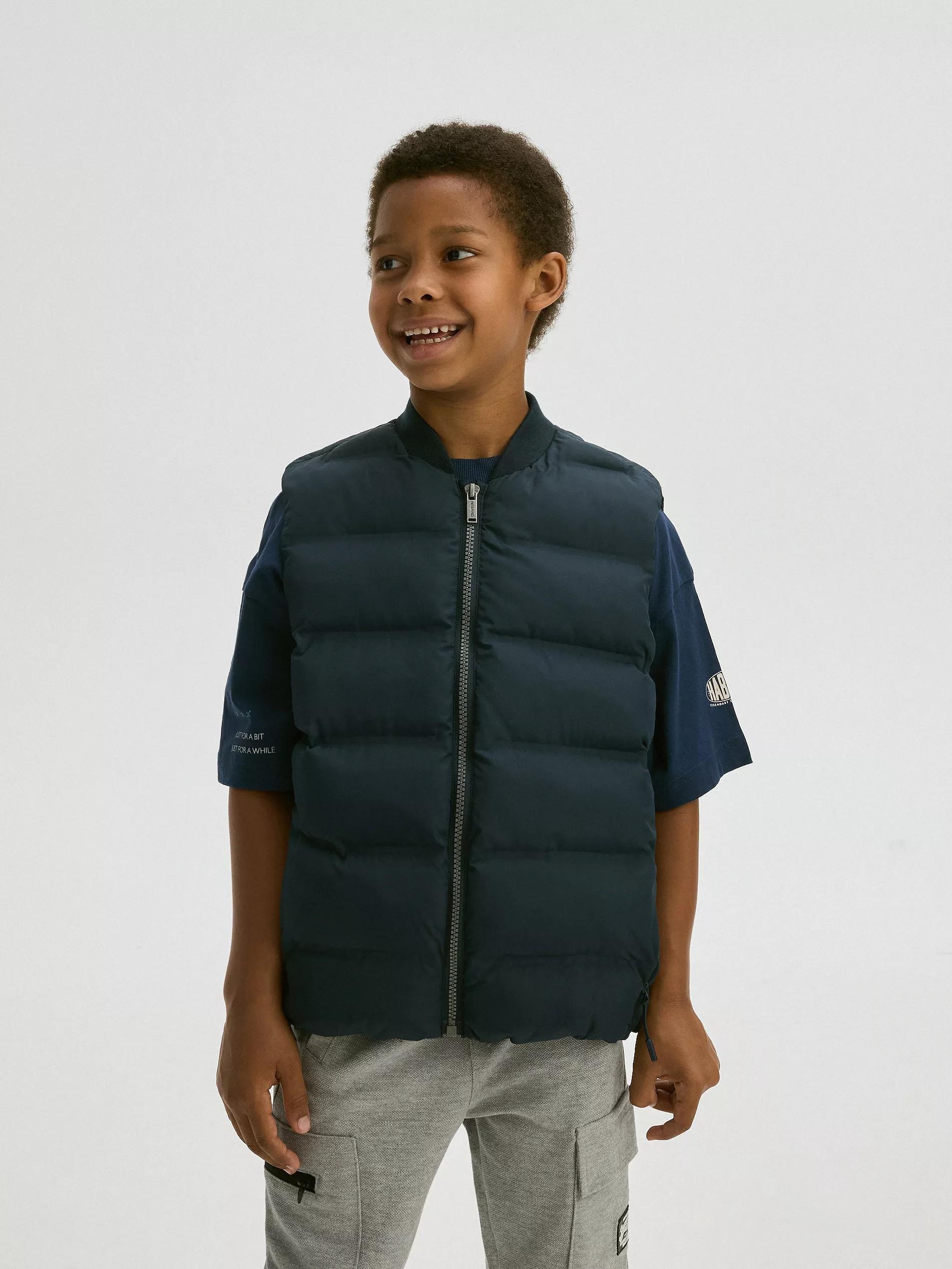 Navy Insulated Vest, Kids Boys, , large image number 5