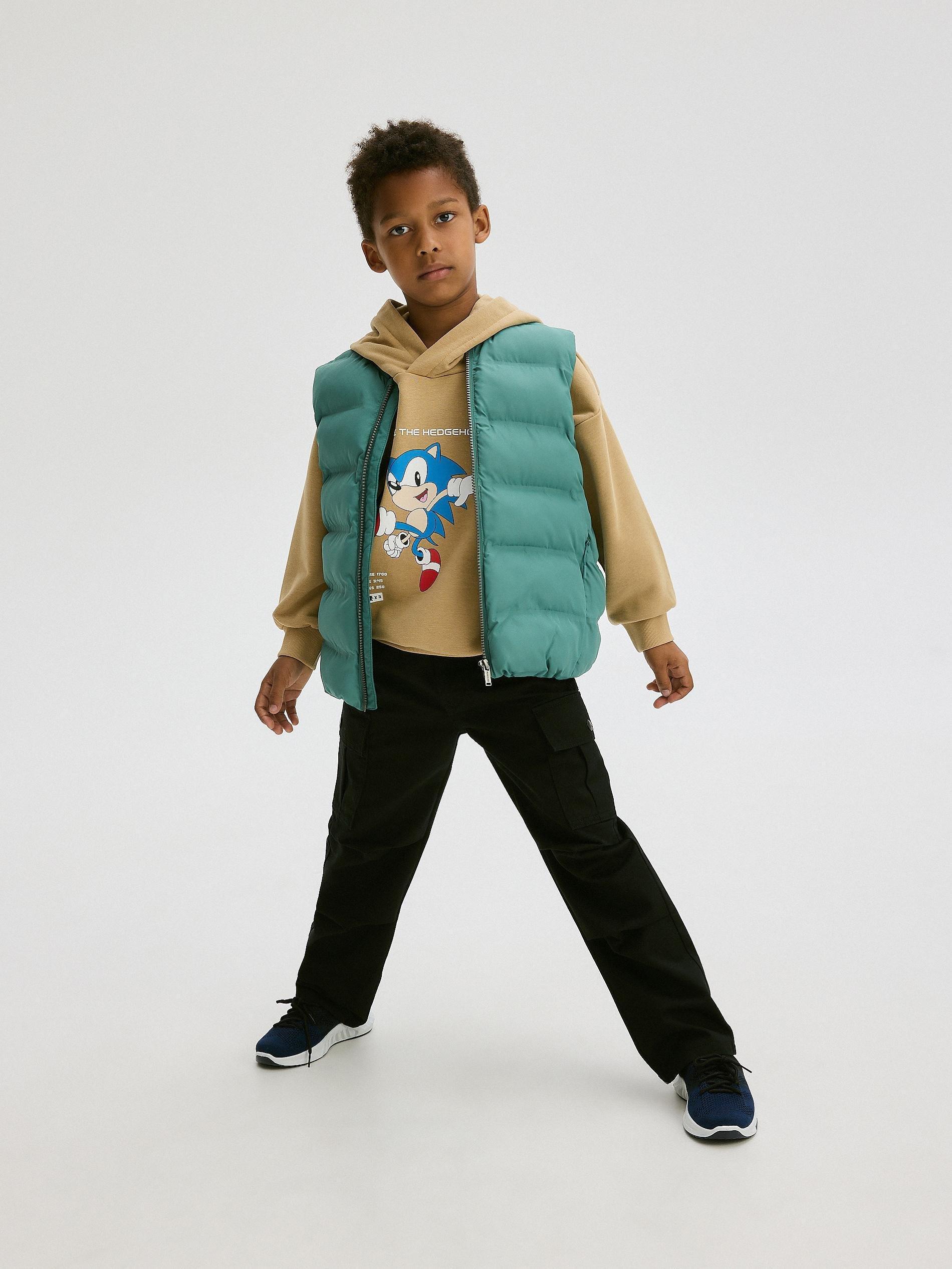 Green Insulated Vest, Kids Boys, , large image number 4