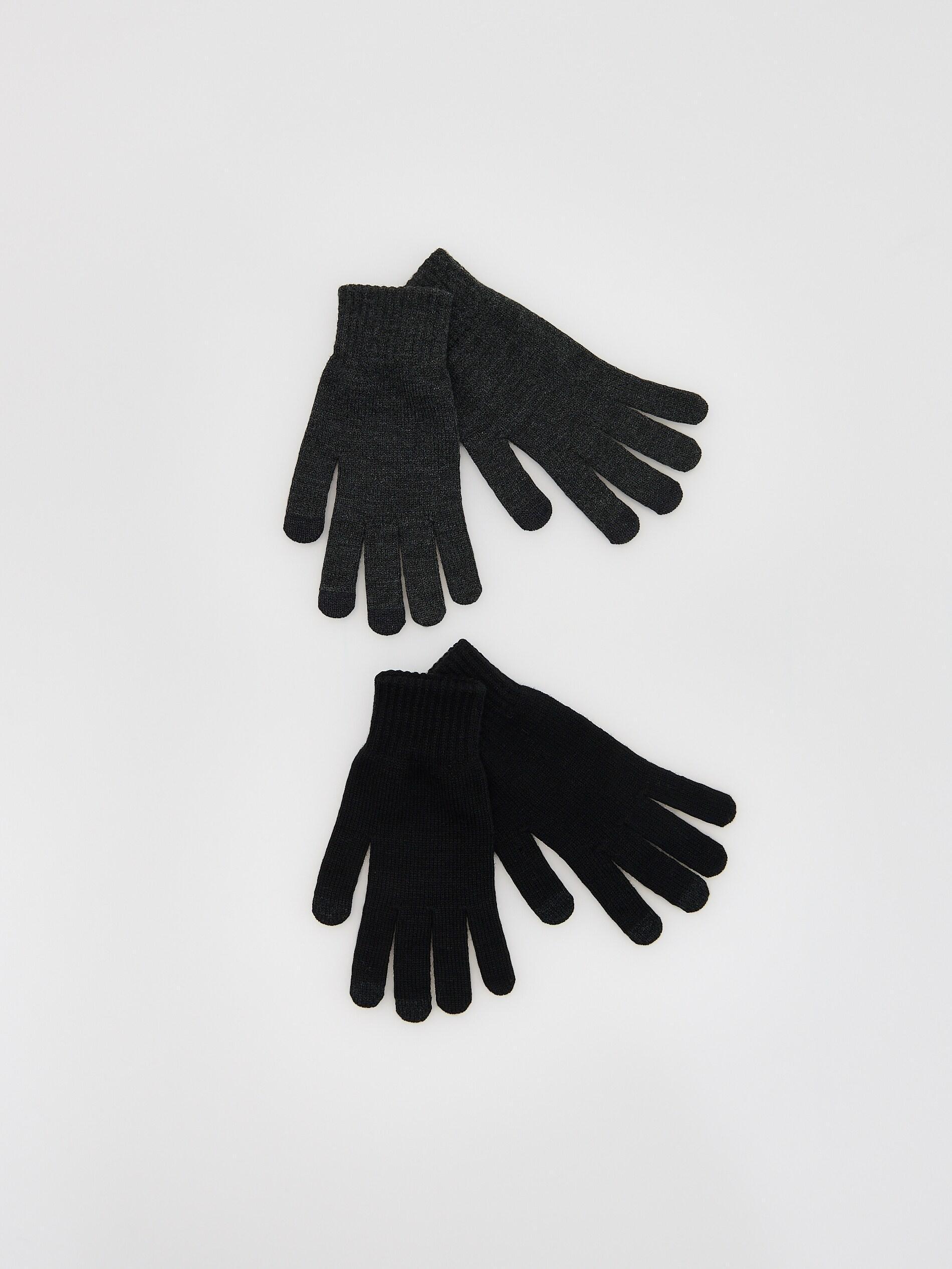 BLACK Gloves 2 pack, Black, large image number 0