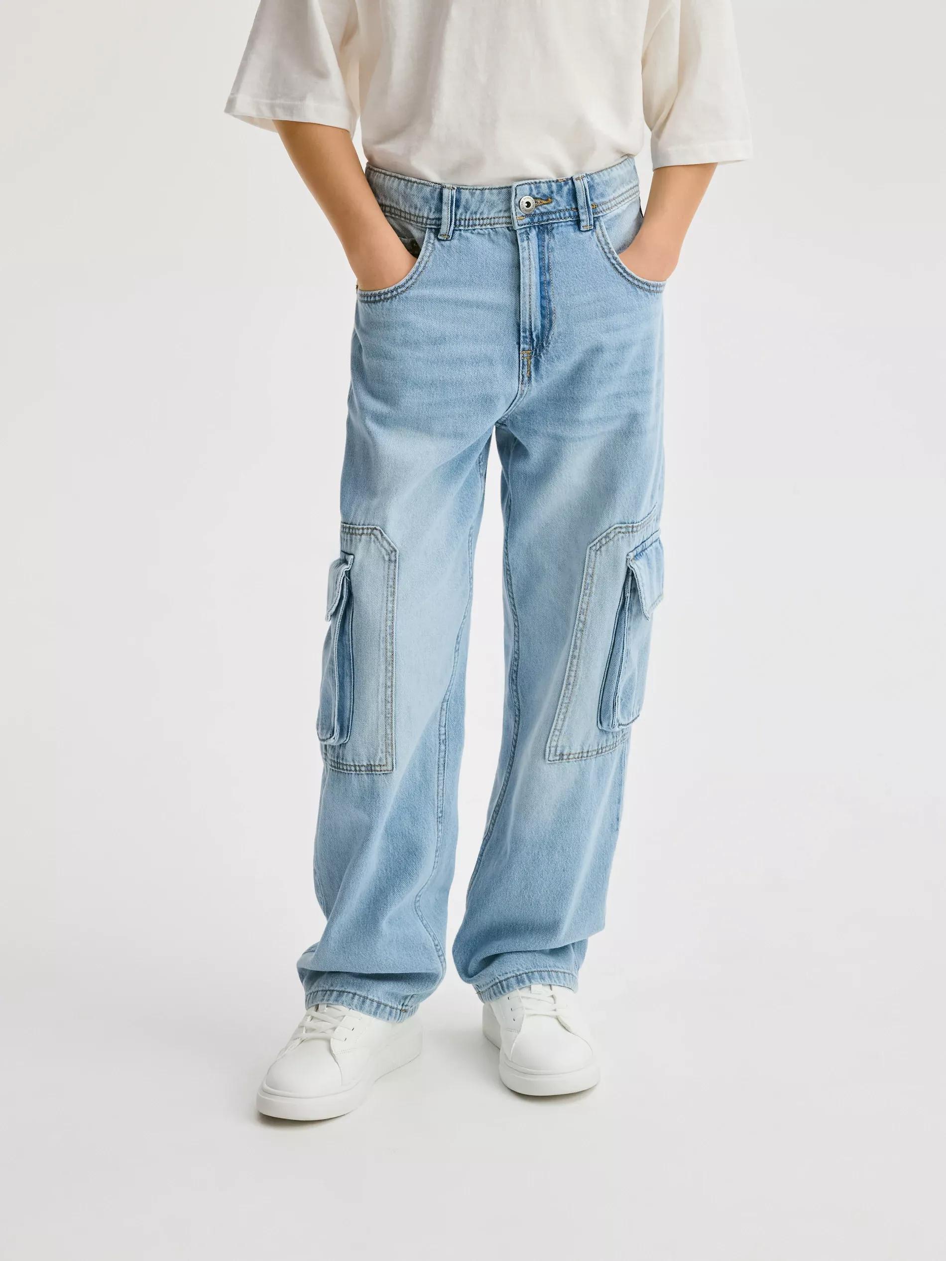 BLUE Relaxed fit jeans, , large image number 4