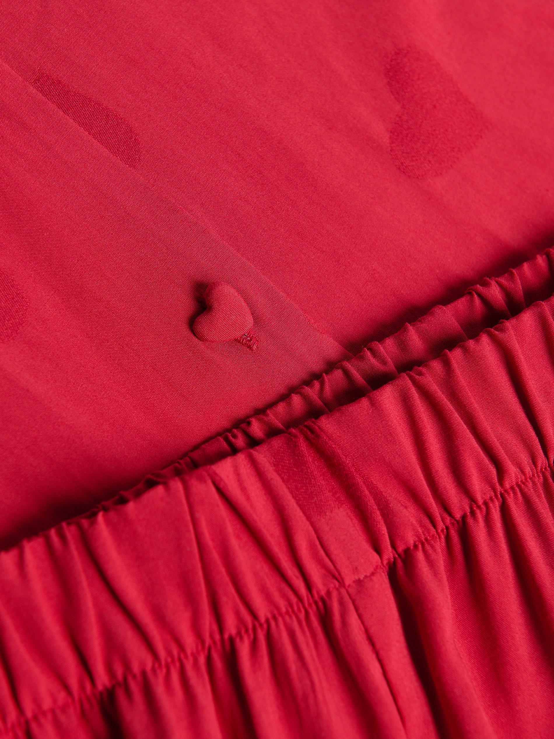 Red Two Piece Pyjama Set With Heart Print, Red, large image number 5