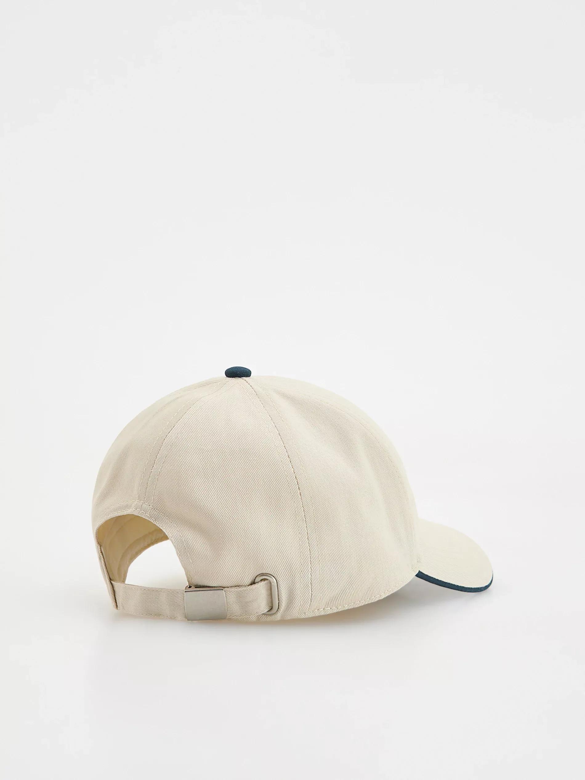 Cream Cap With Embroidery, , large image number 1