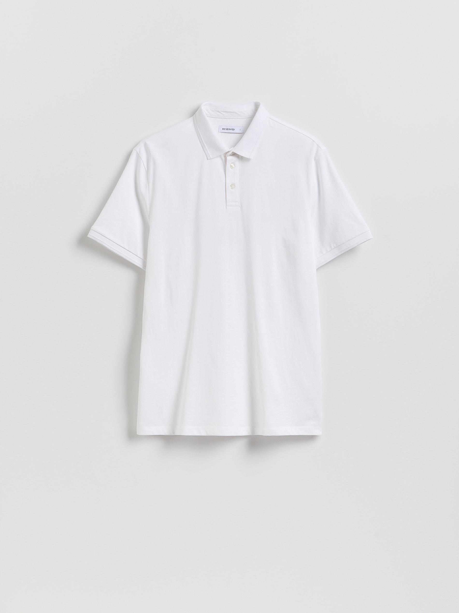 White Regular Fit Polo Shirt, White, medium