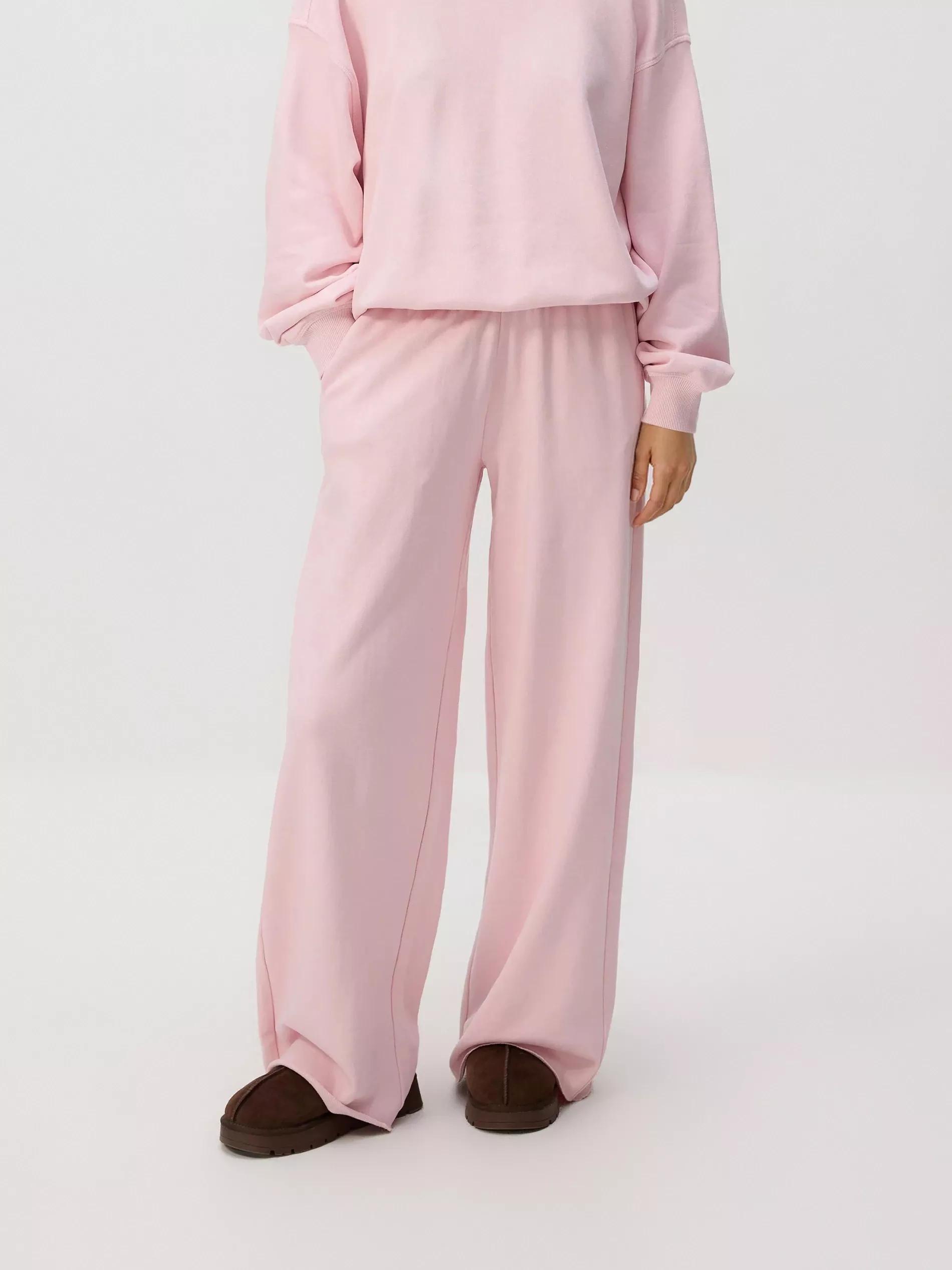 Pink Sweatpants With Wide Legs, Pink, medium