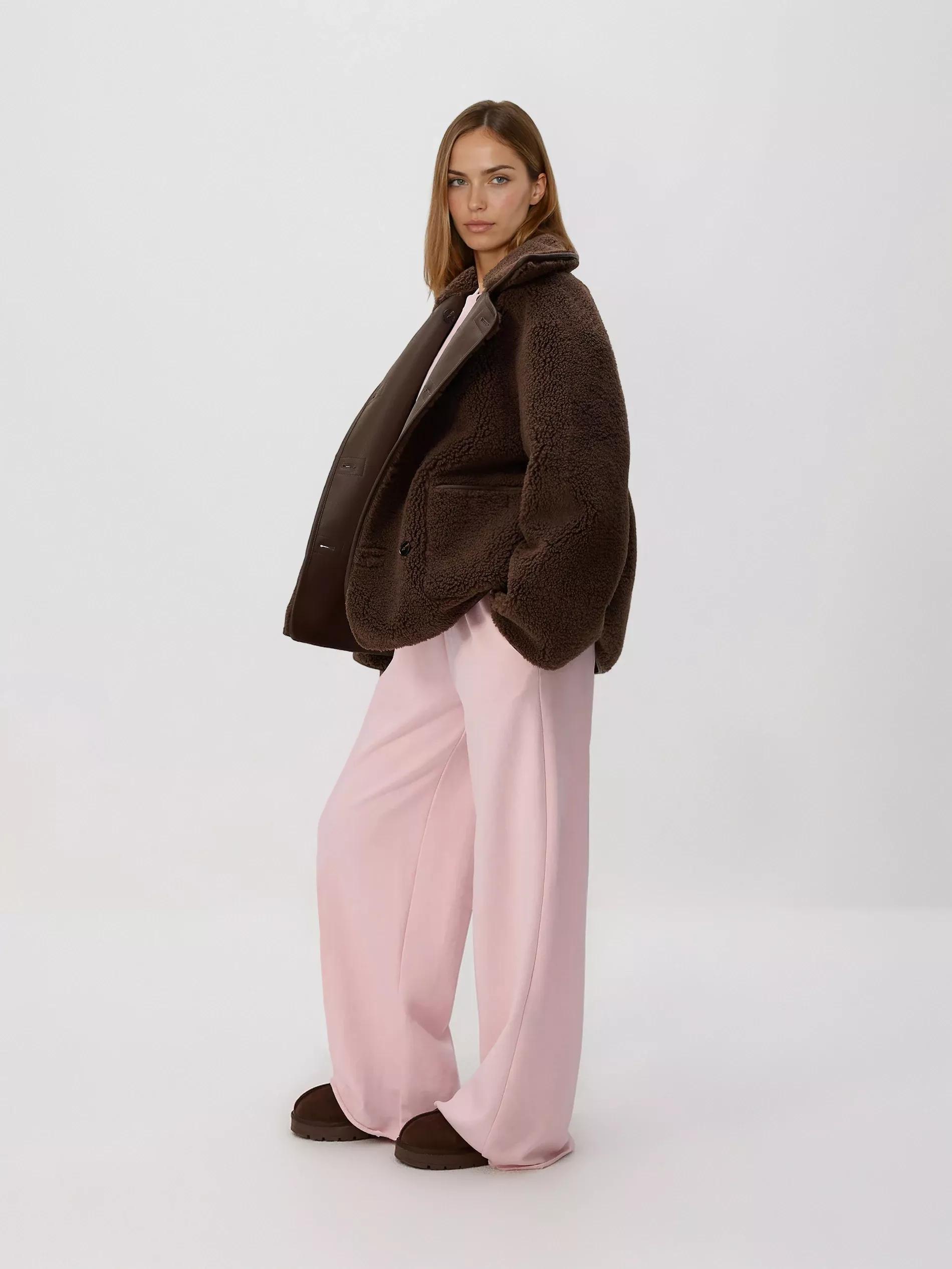 Pink Sweatpants With Wide Legs, Pink, medium