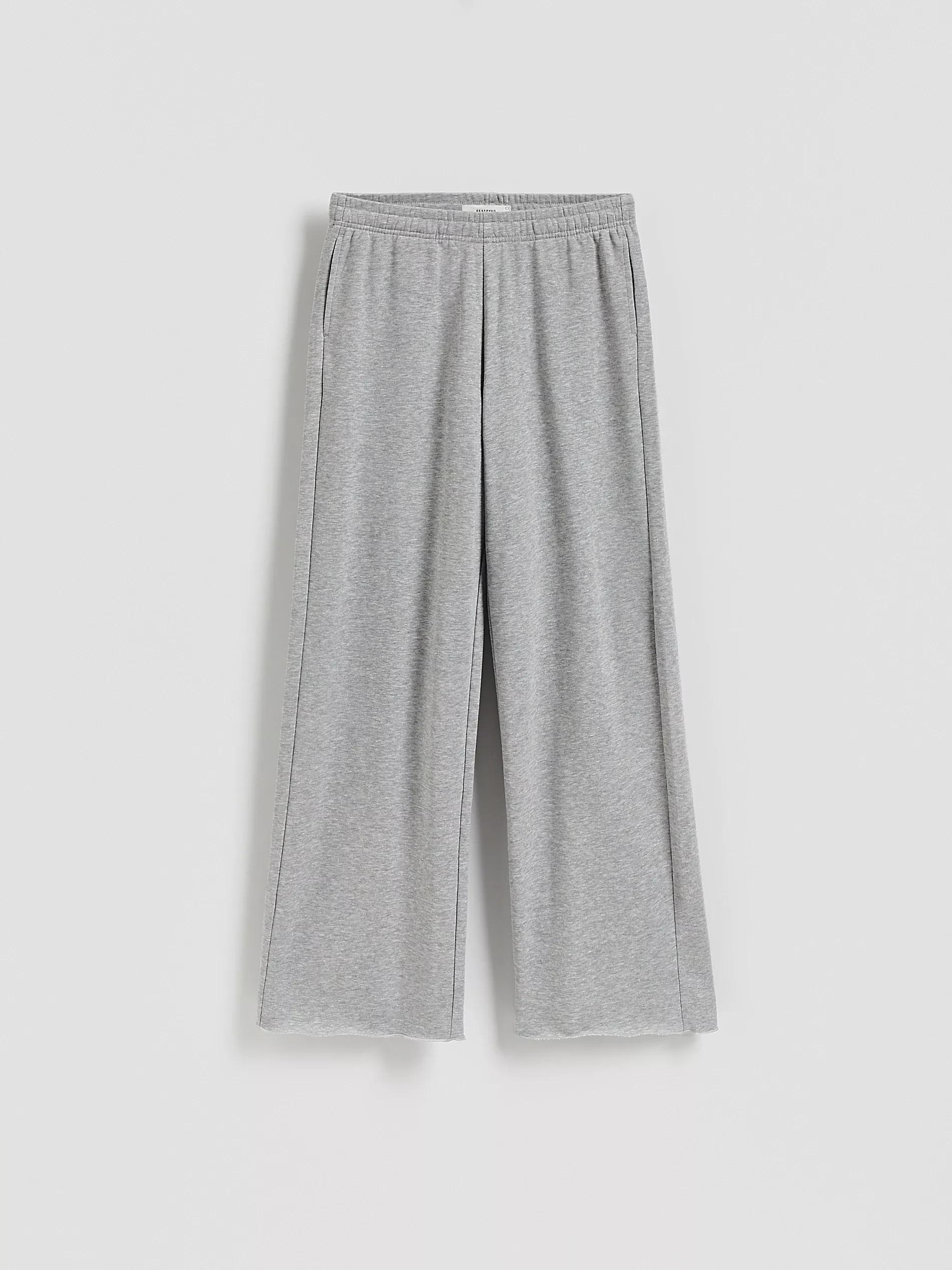 Grey Sweatpants With Wide Legs, Light grey, large image number 2
