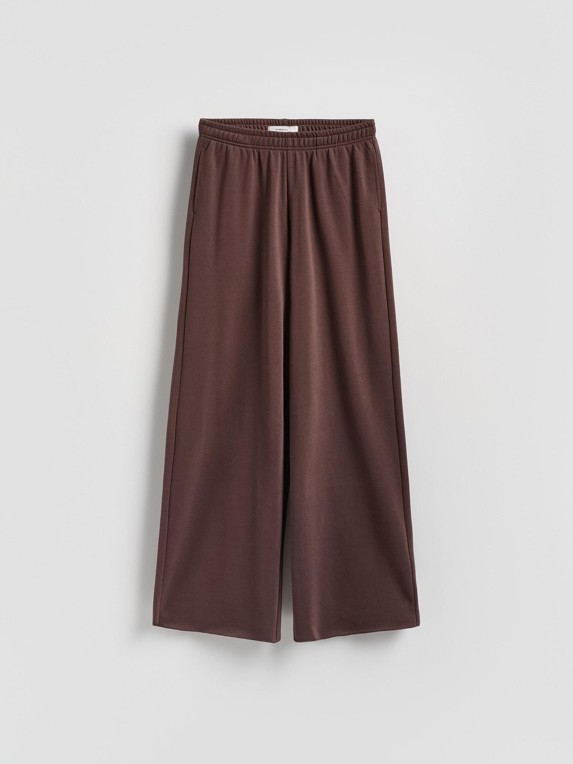 Brown Sweatpants With Wide Legs, Brown, large image number 3
