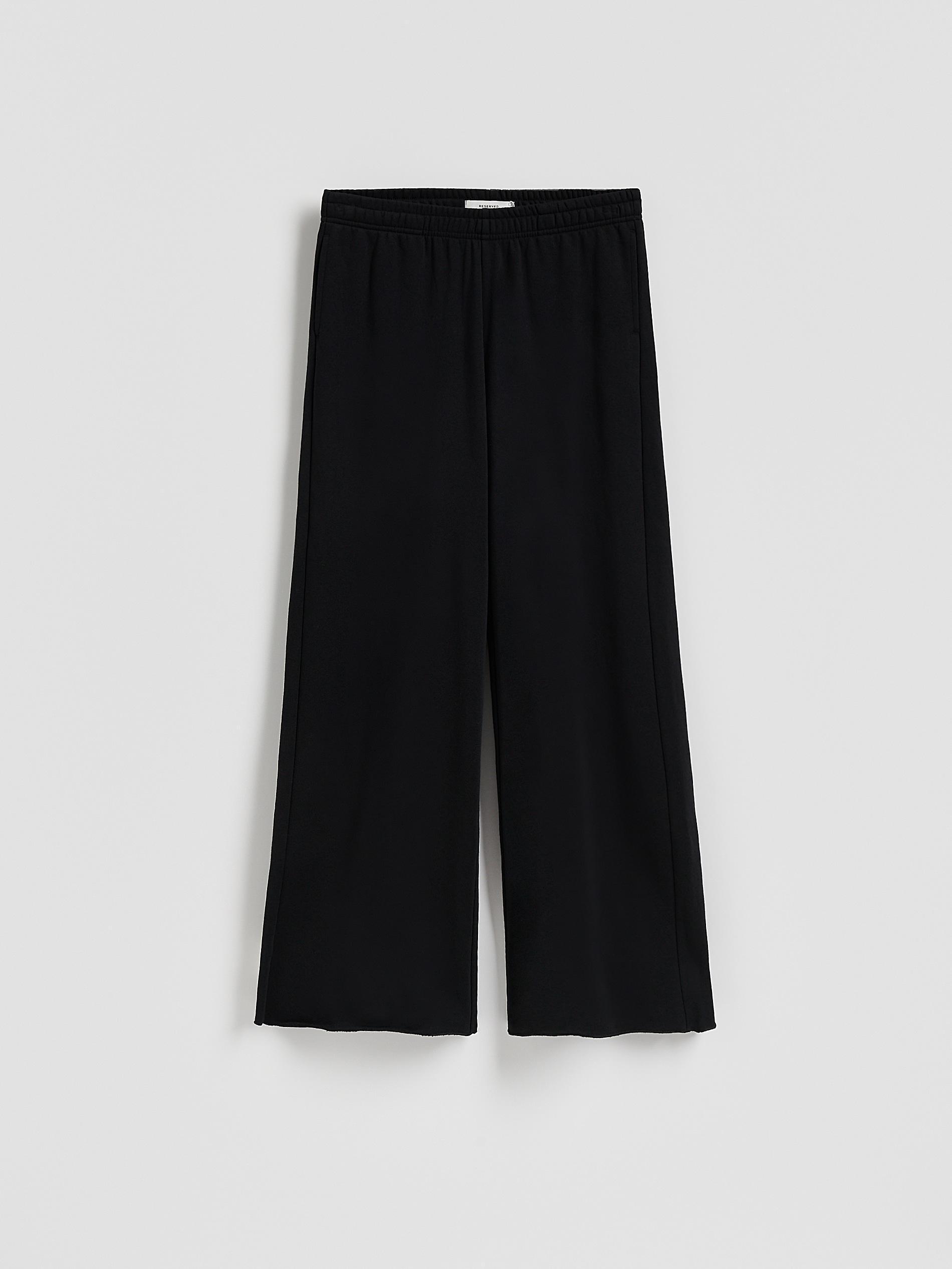 Black Sweatpants With Wide Legs, Black, large image number 3