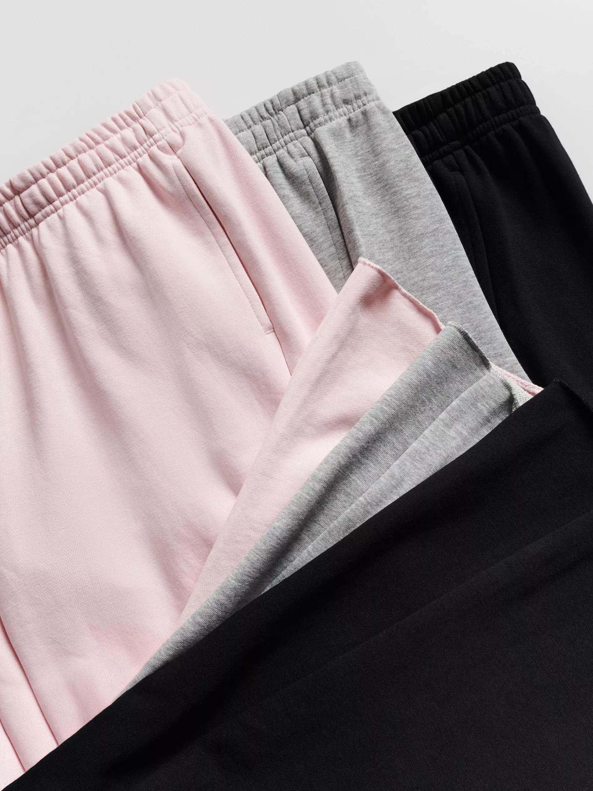 Black Sweatpants With Wide Legs, Black, large image number 4