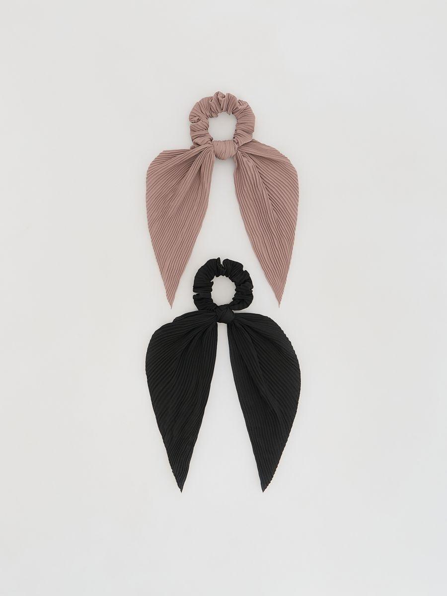 Multicolour Pack Of 2 Srunchie Headbands, Multicolor, medium