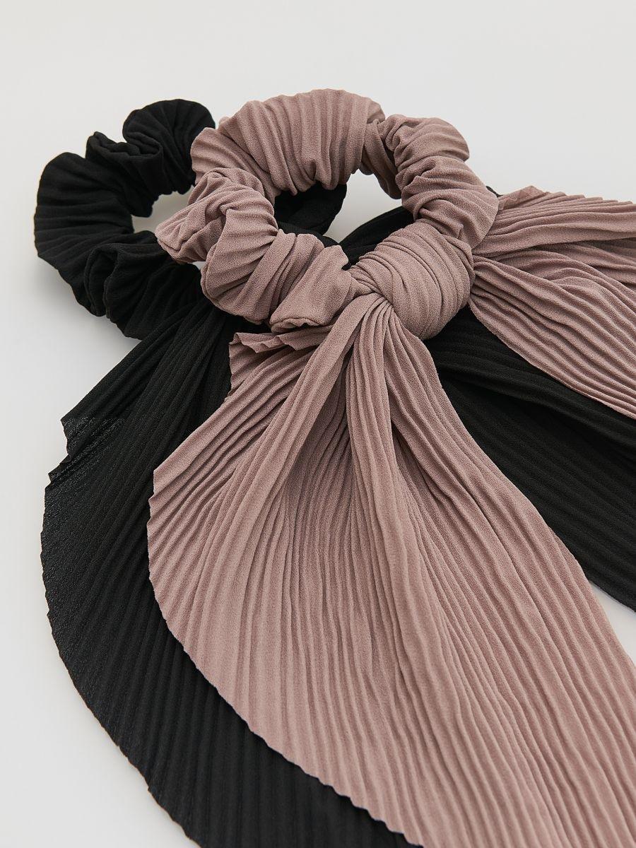 Multicolour Pack Of 2 Srunchie Headbands, Multicolor, medium