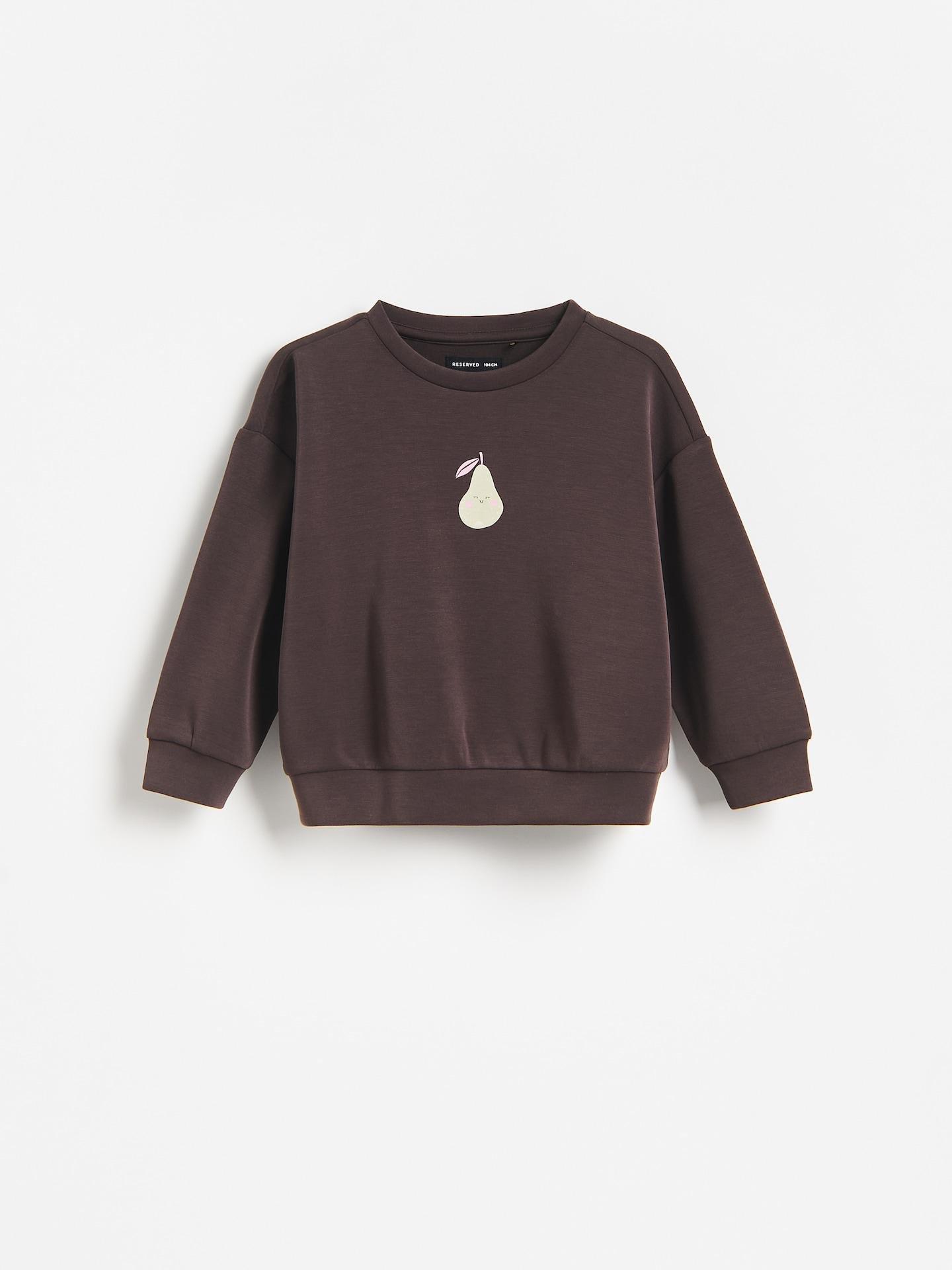 Brown Modal Blend Sweatshirt, Brown, medium