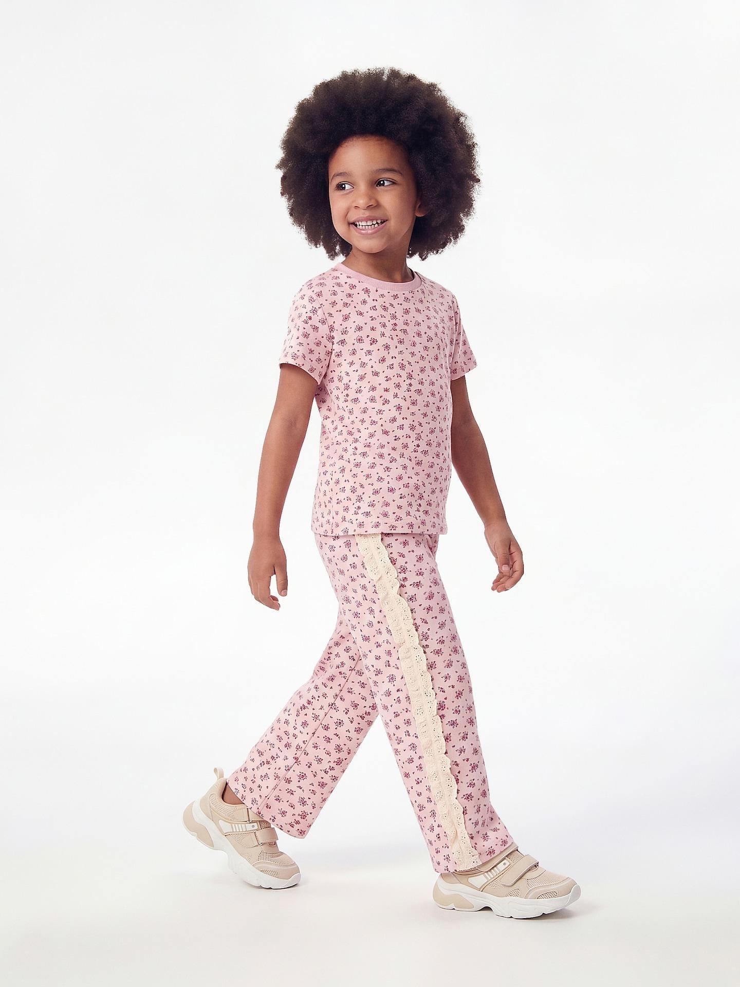 Red Floral Cotton Set, Pink, large image number 3