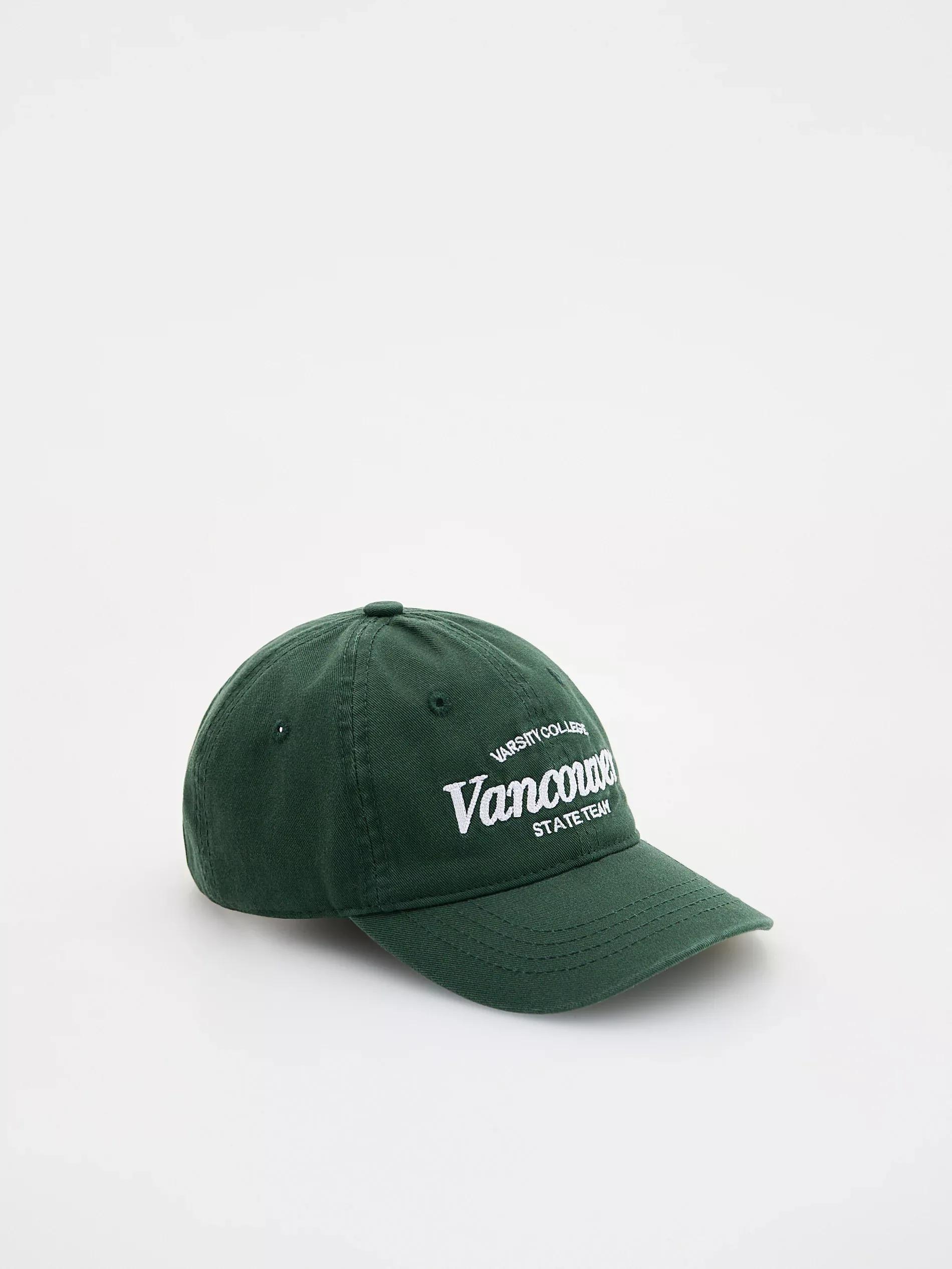 Green Cotton Baseball Cap, , medium