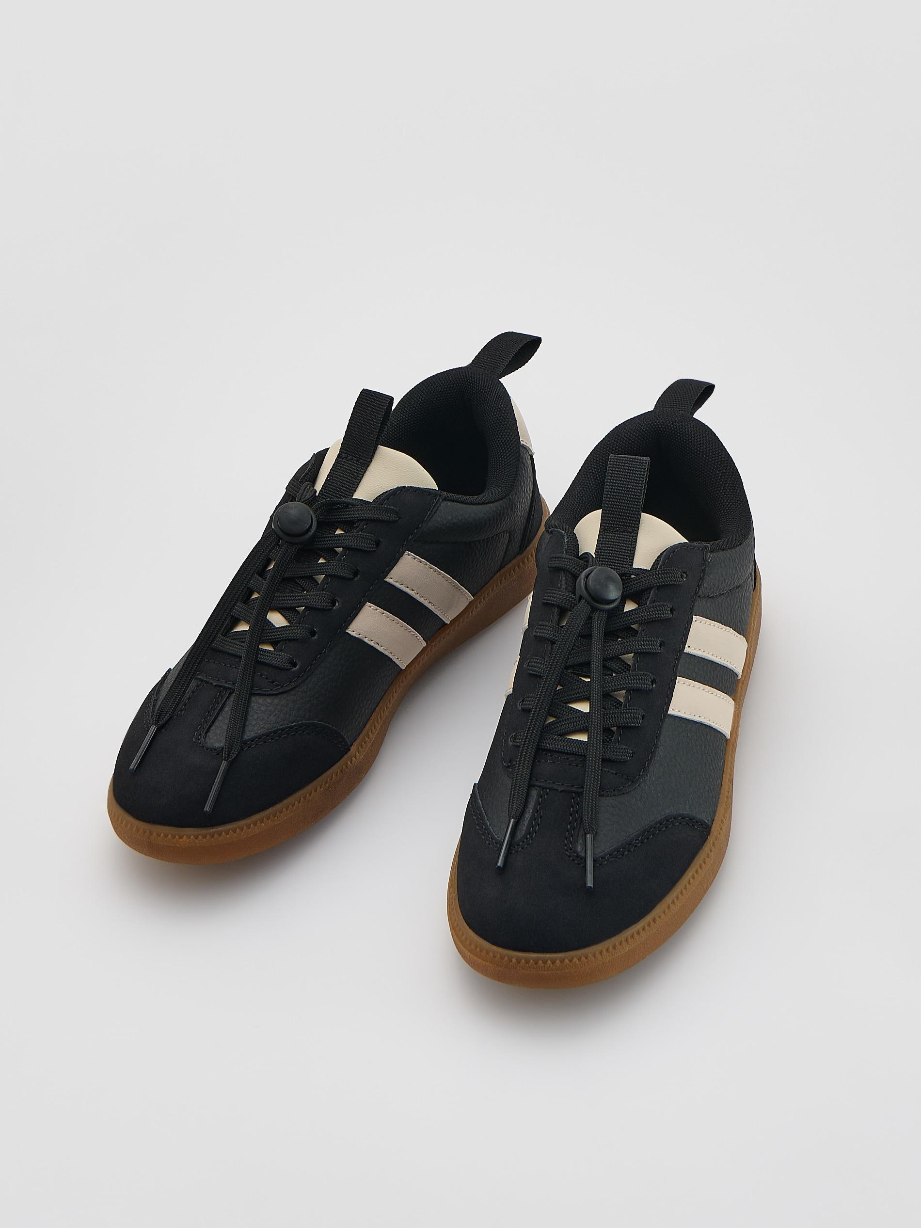 Black Classic Trainers, Black, medium