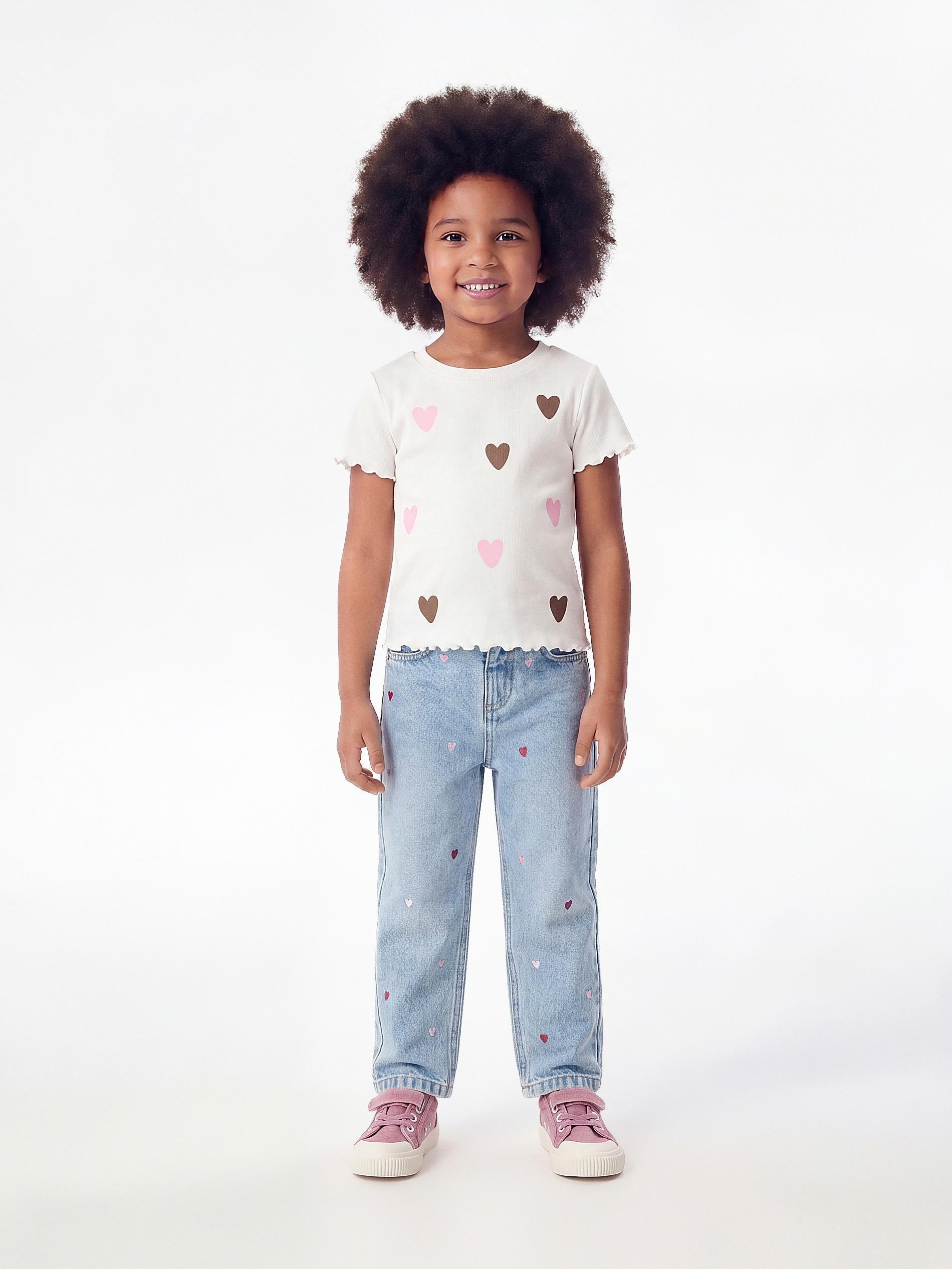 Cream Rib Knit T-Shirt, Ivory, medium