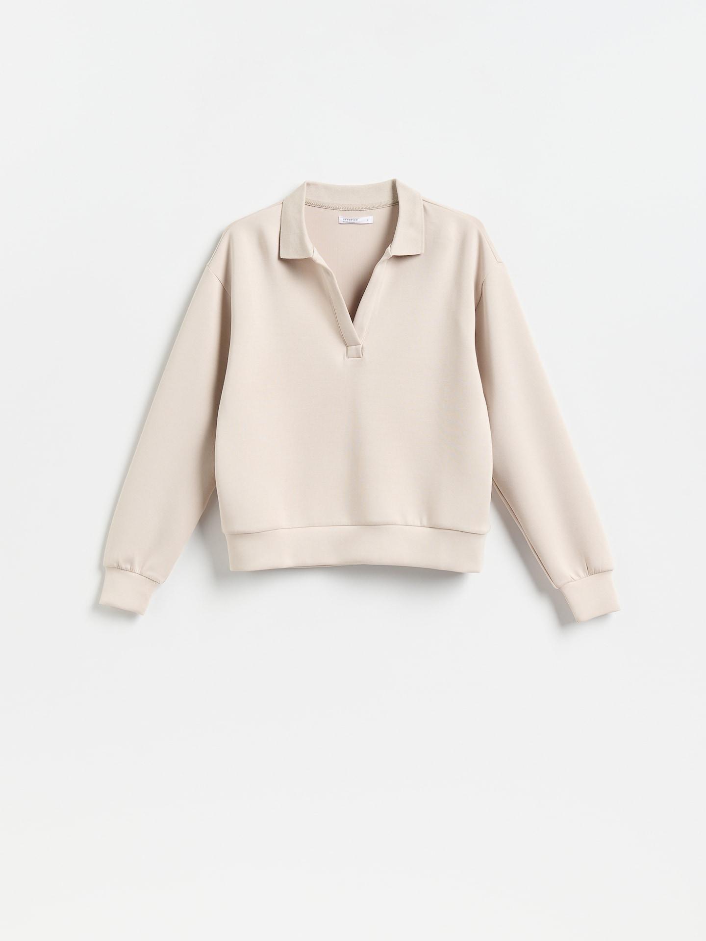 Beige Modal Blend Sweatshirt, Beige, medium