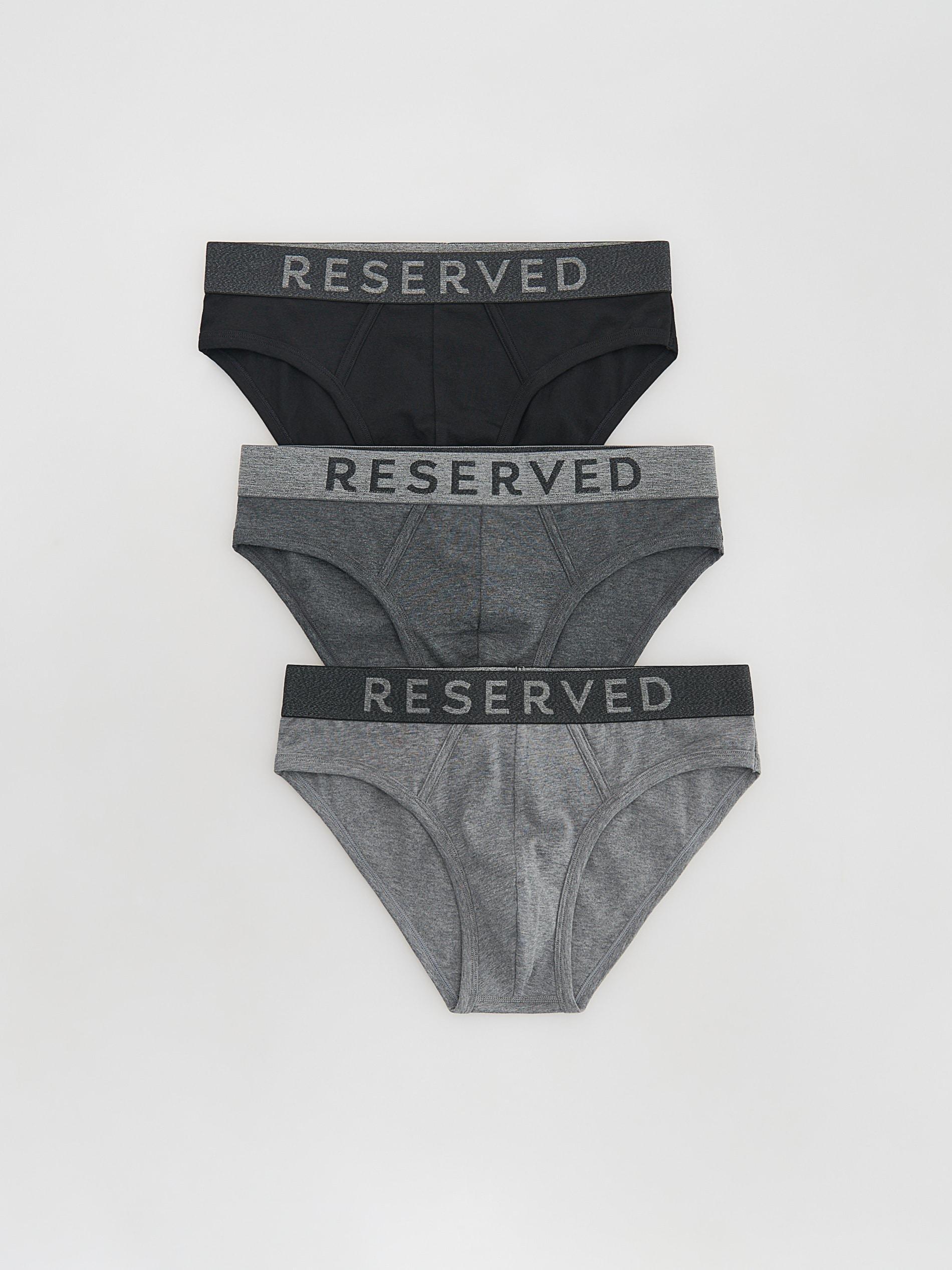 Grey Cotton Rich Briefs 3 Pack, Grey, large image number 0