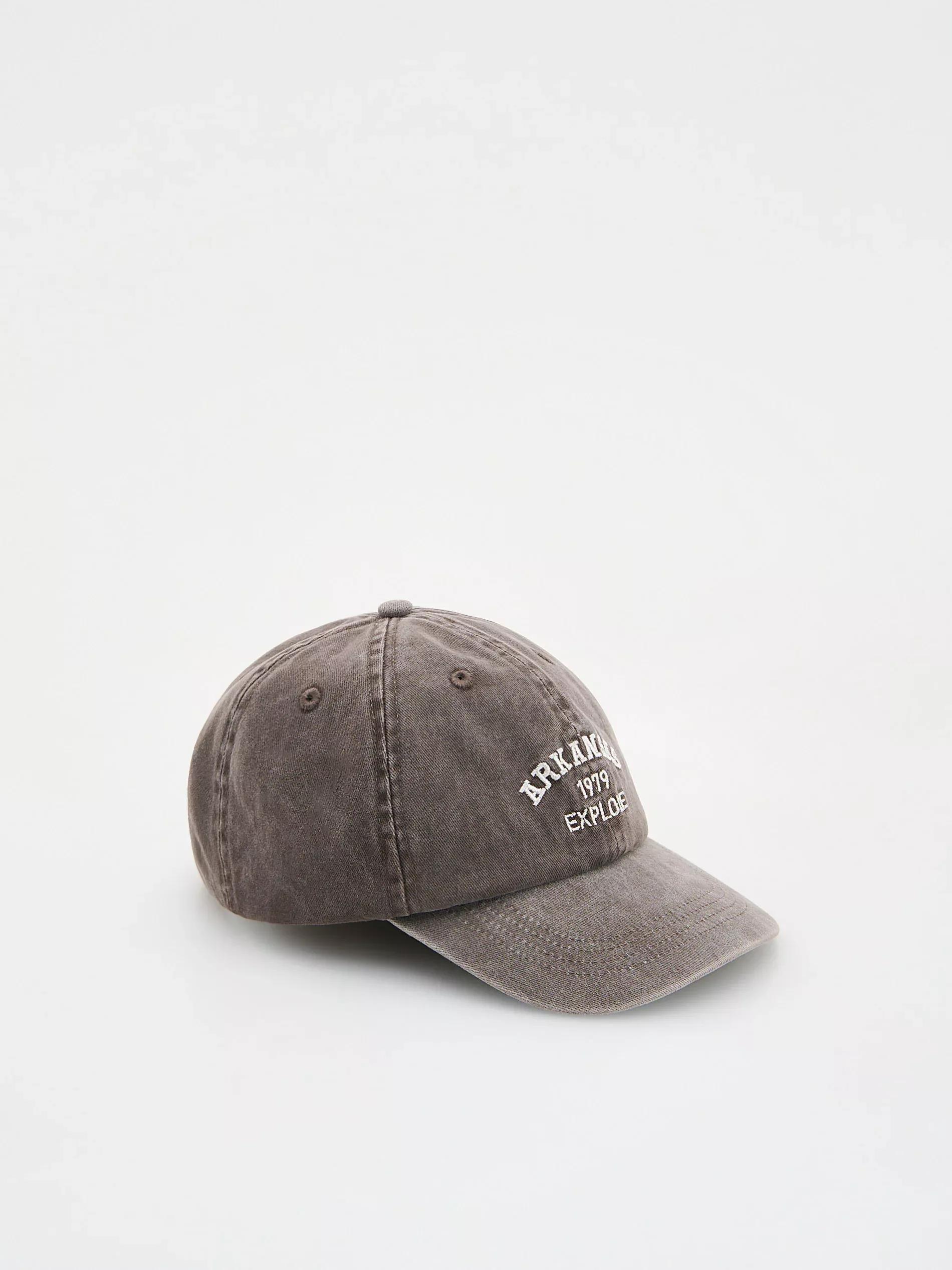 Grey Cotton Baseball Cap, , medium