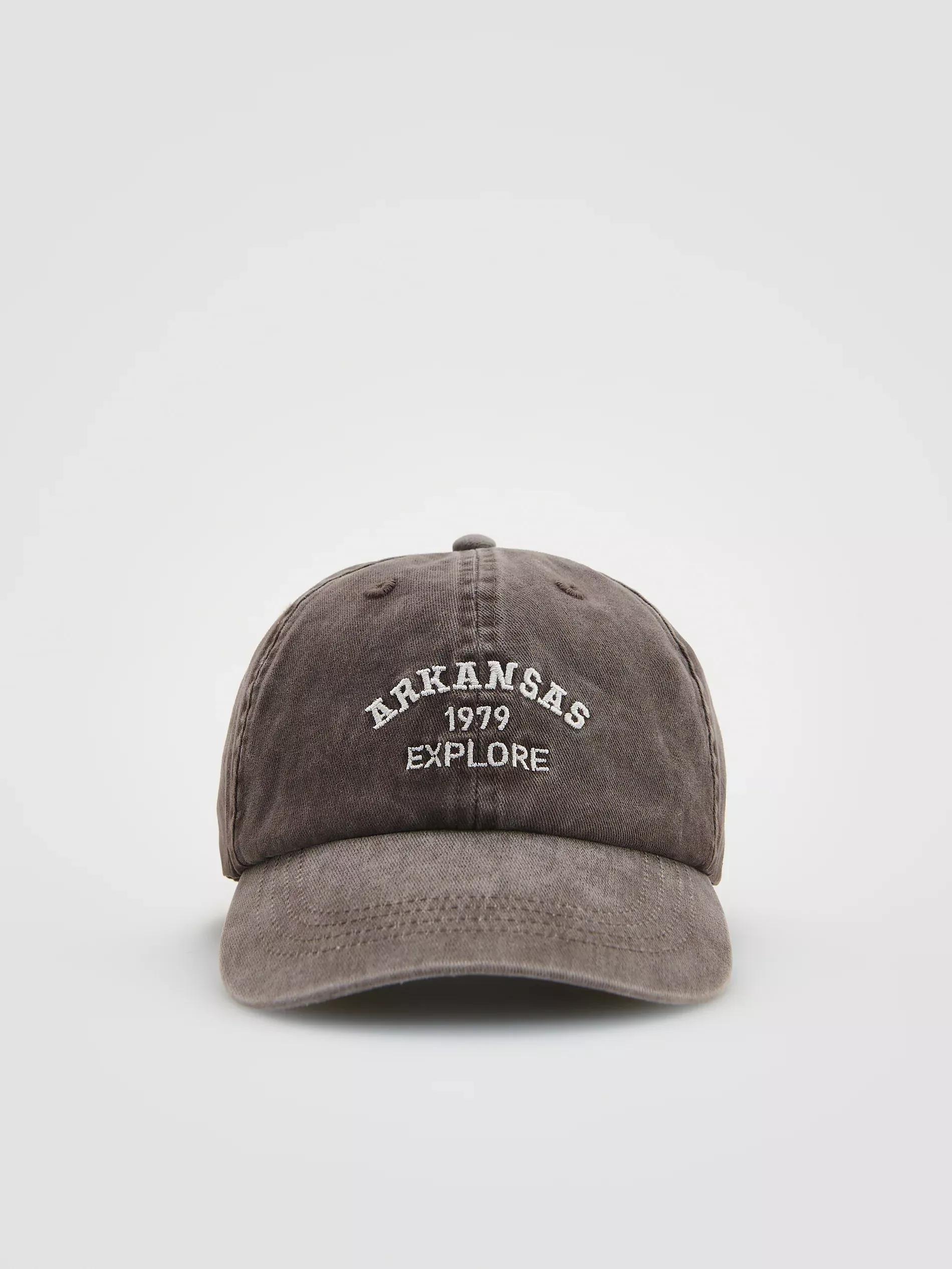 Grey Cotton Baseball Cap, , large image number 1