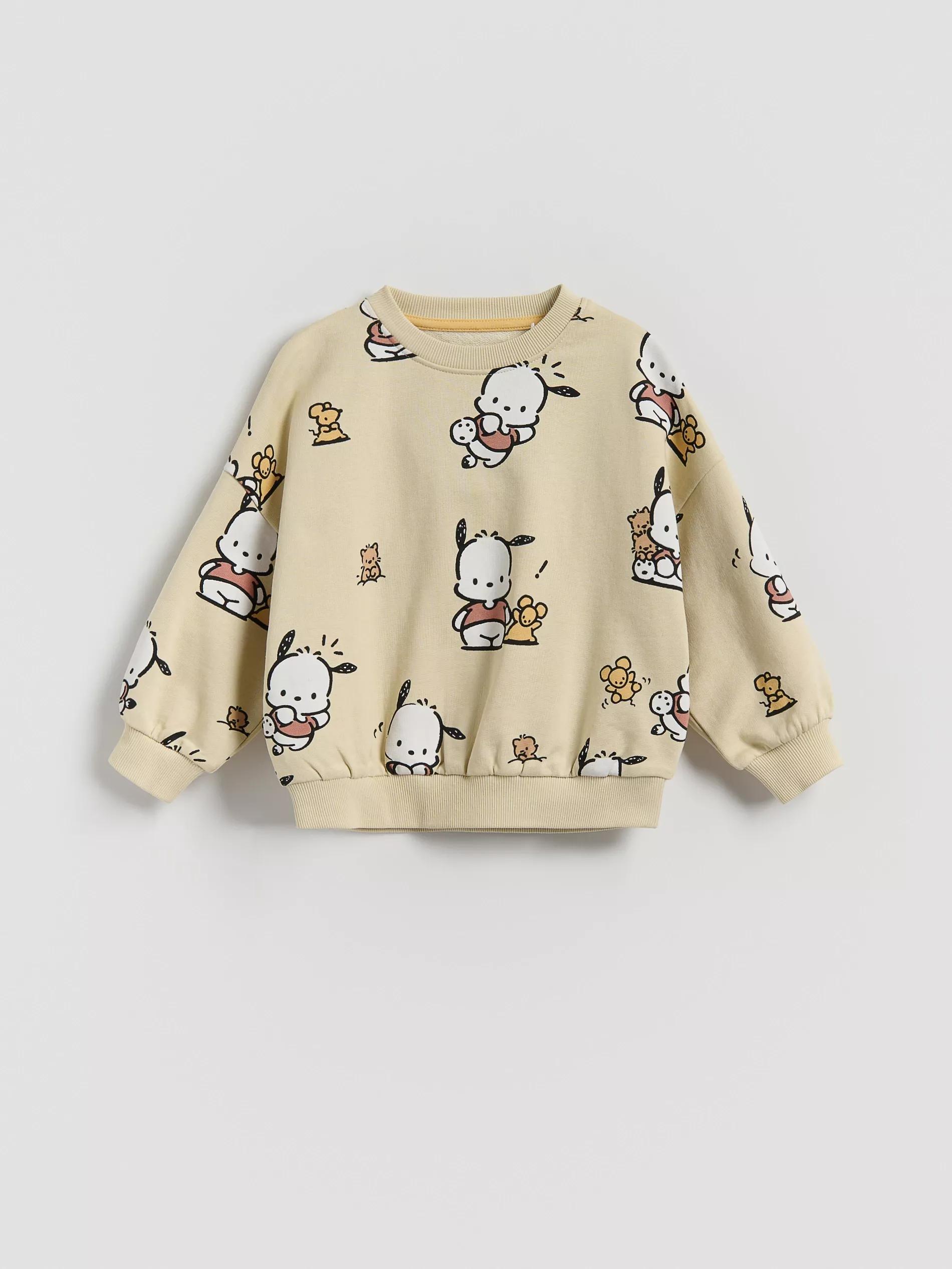 Beige Cotton Pochacco Sweatshirt, , large image number 0