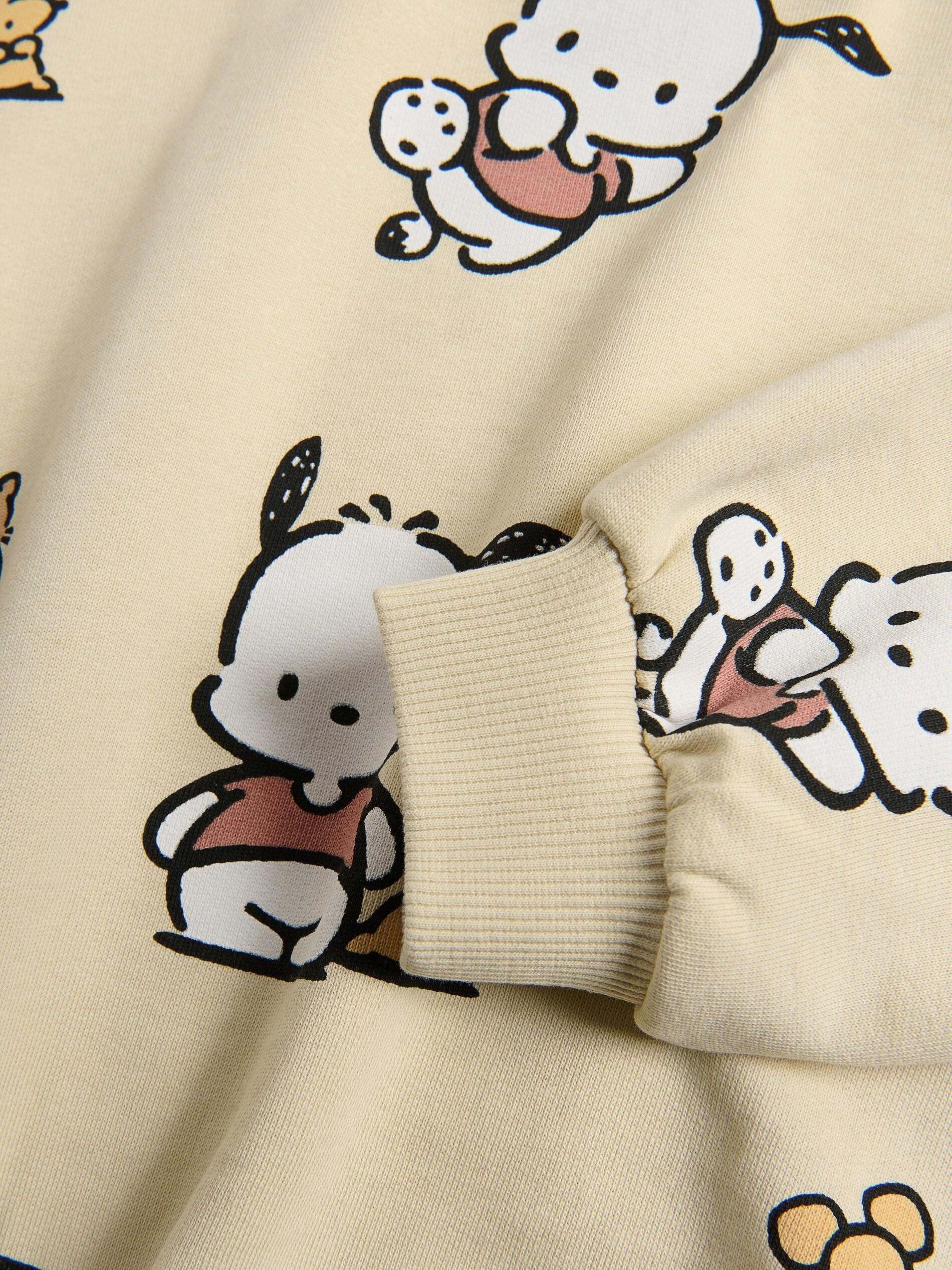 Beige Cotton Pochacco Sweatshirt, Beige, medium