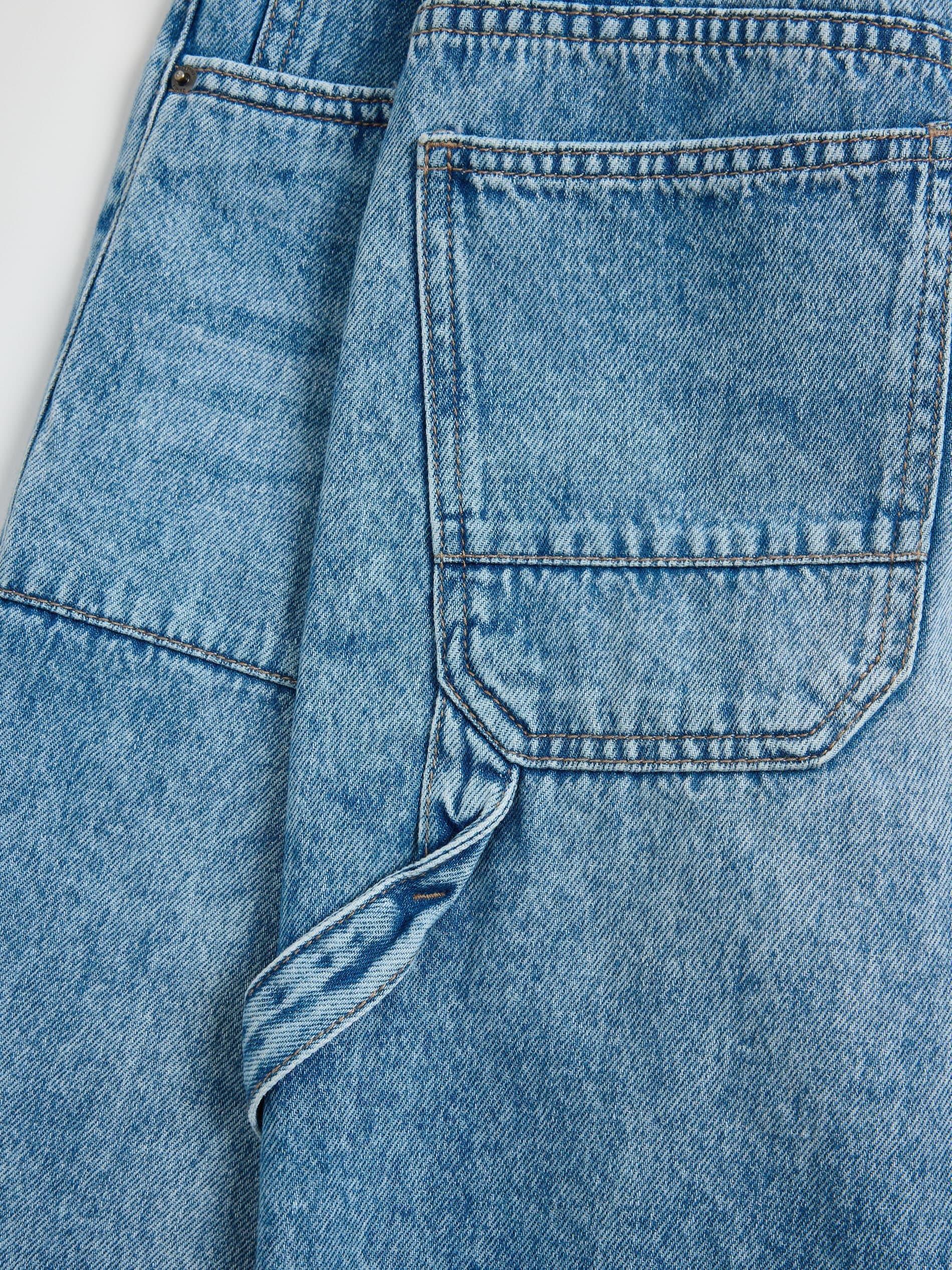 Blue denim shorts, , large image number 2