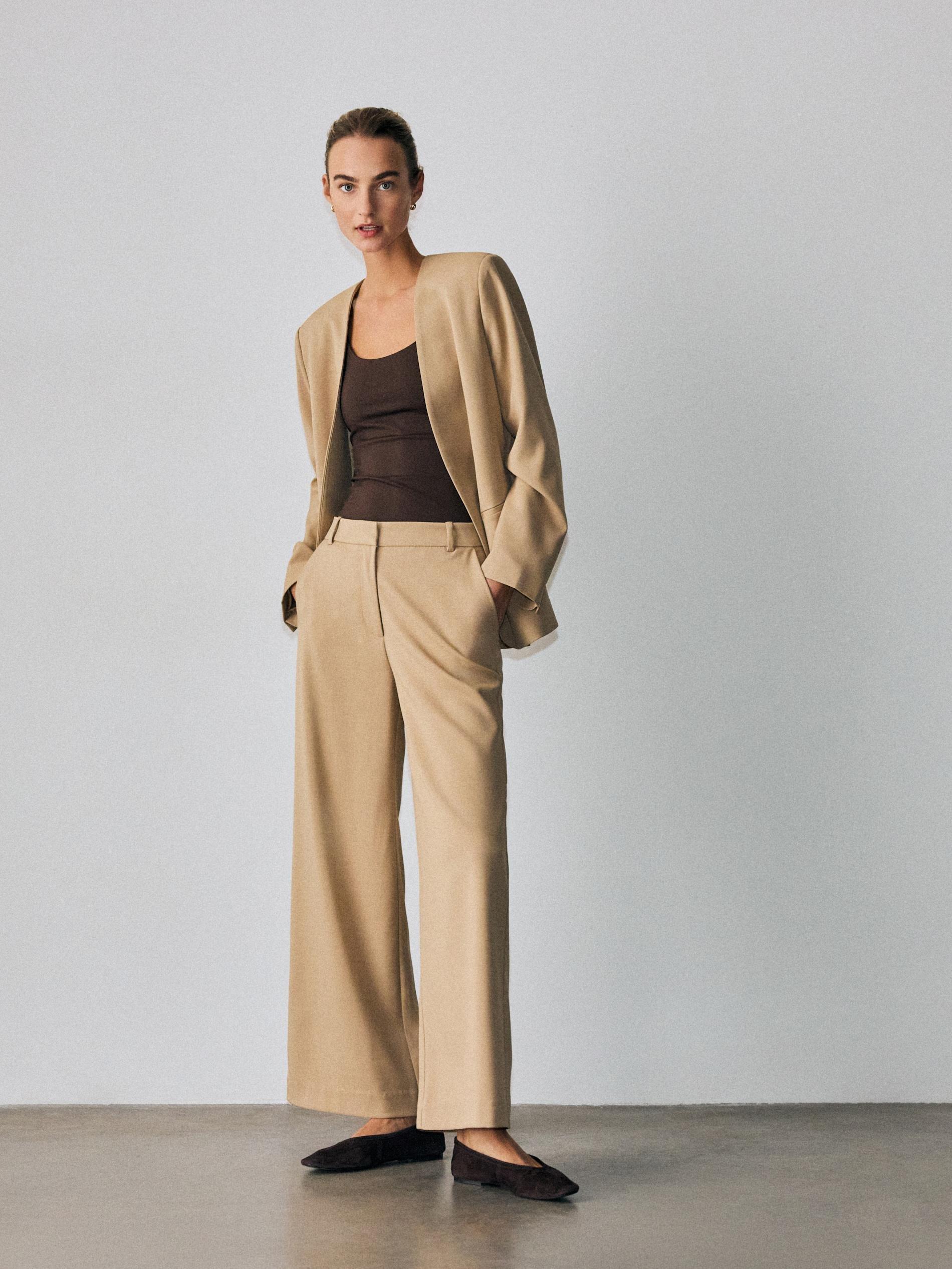 LADIES` TROUSER S BEIGE, Beige, large image number 1