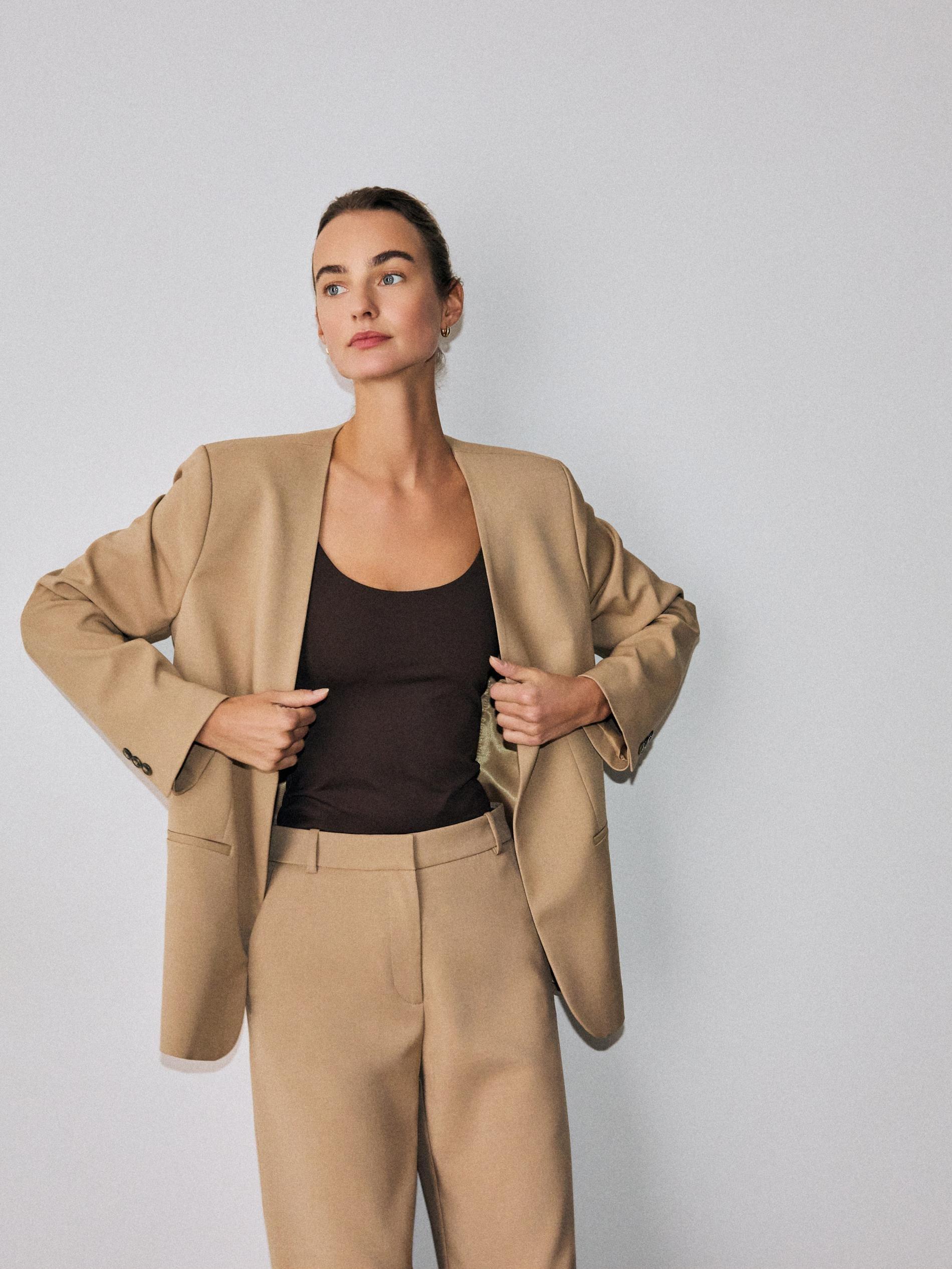 LADIES` TROUSER S BEIGE, Beige, large image number 2