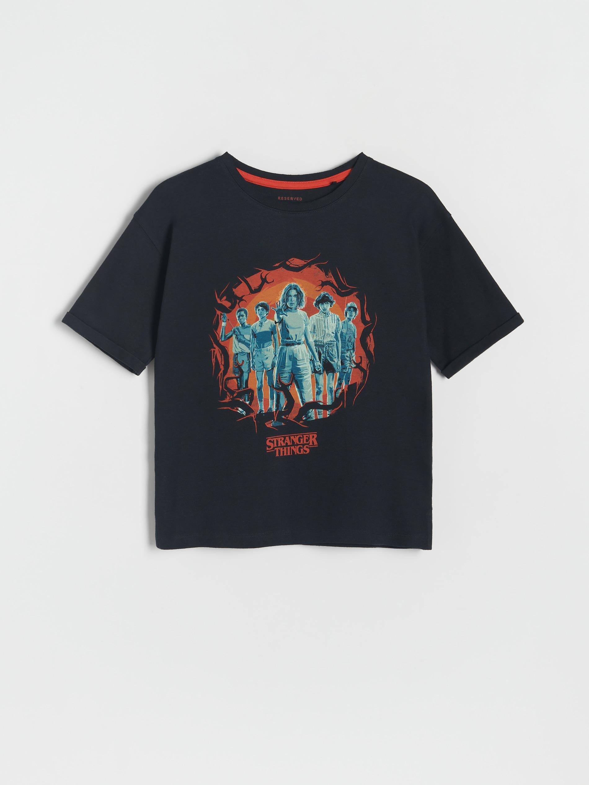 Black Stranger Things T-Shirt, , large image number 2