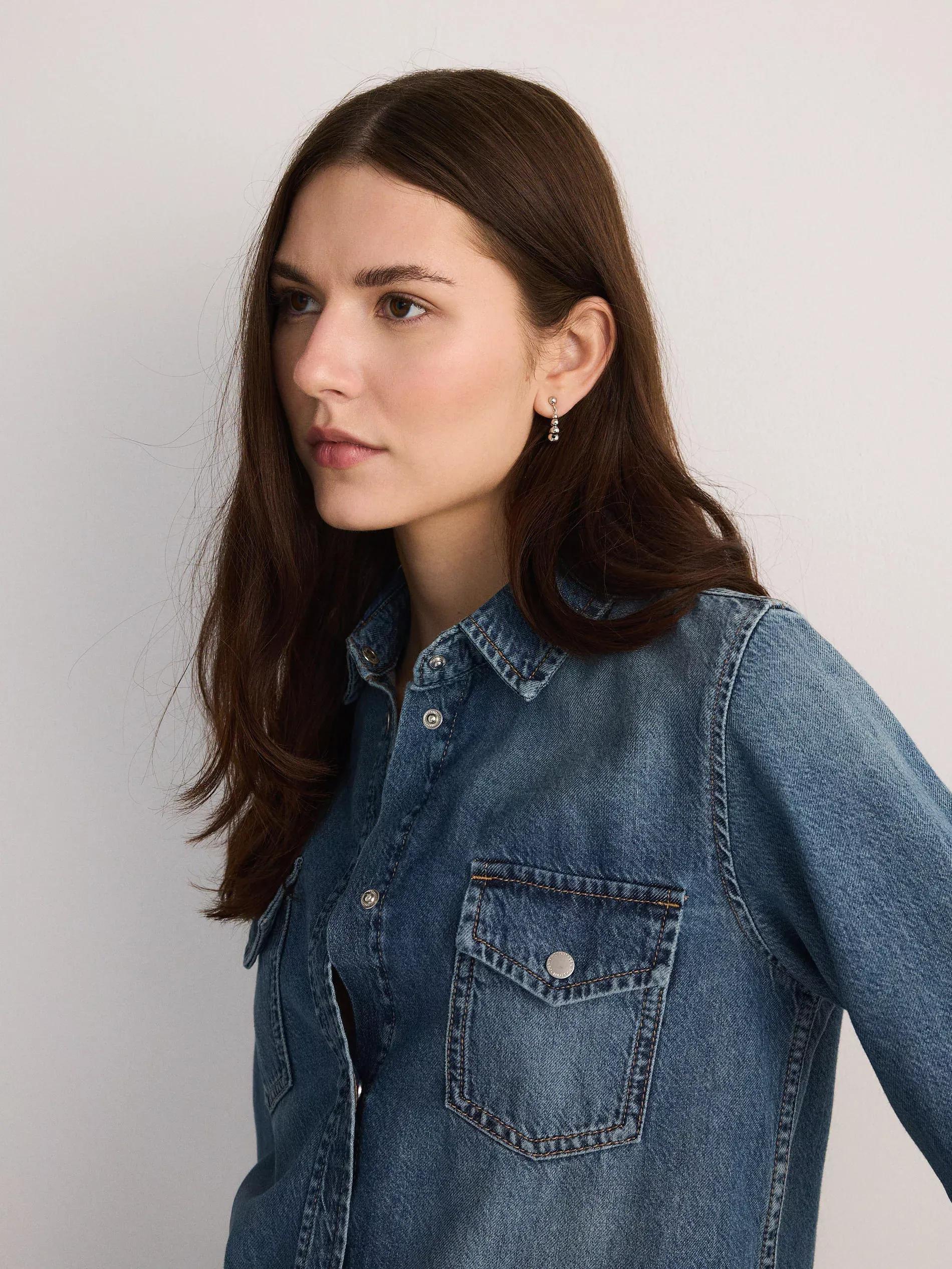 Blue Denim Shirt, , large image number 0