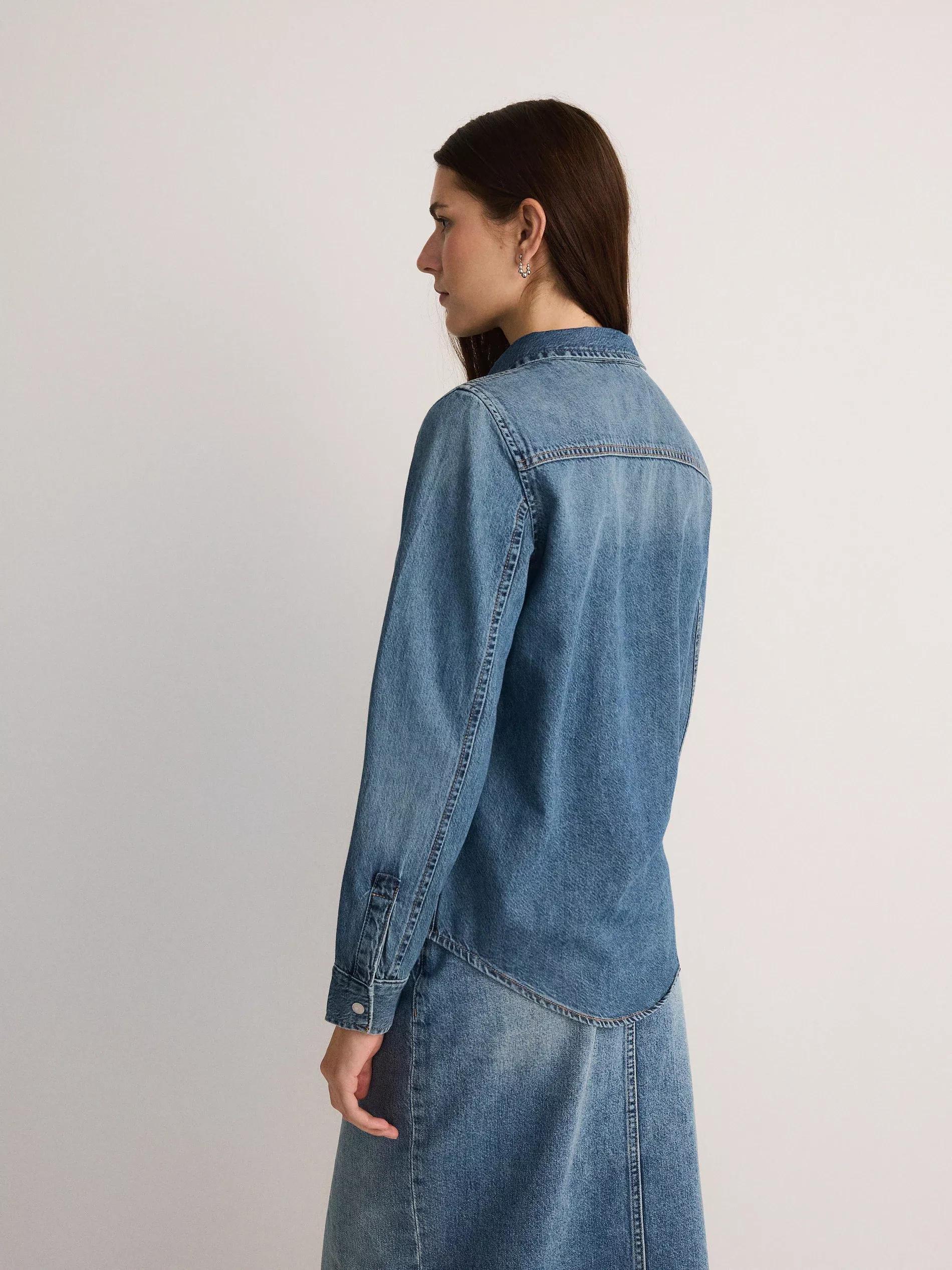 Blue Denim Shirt, , large image number 3