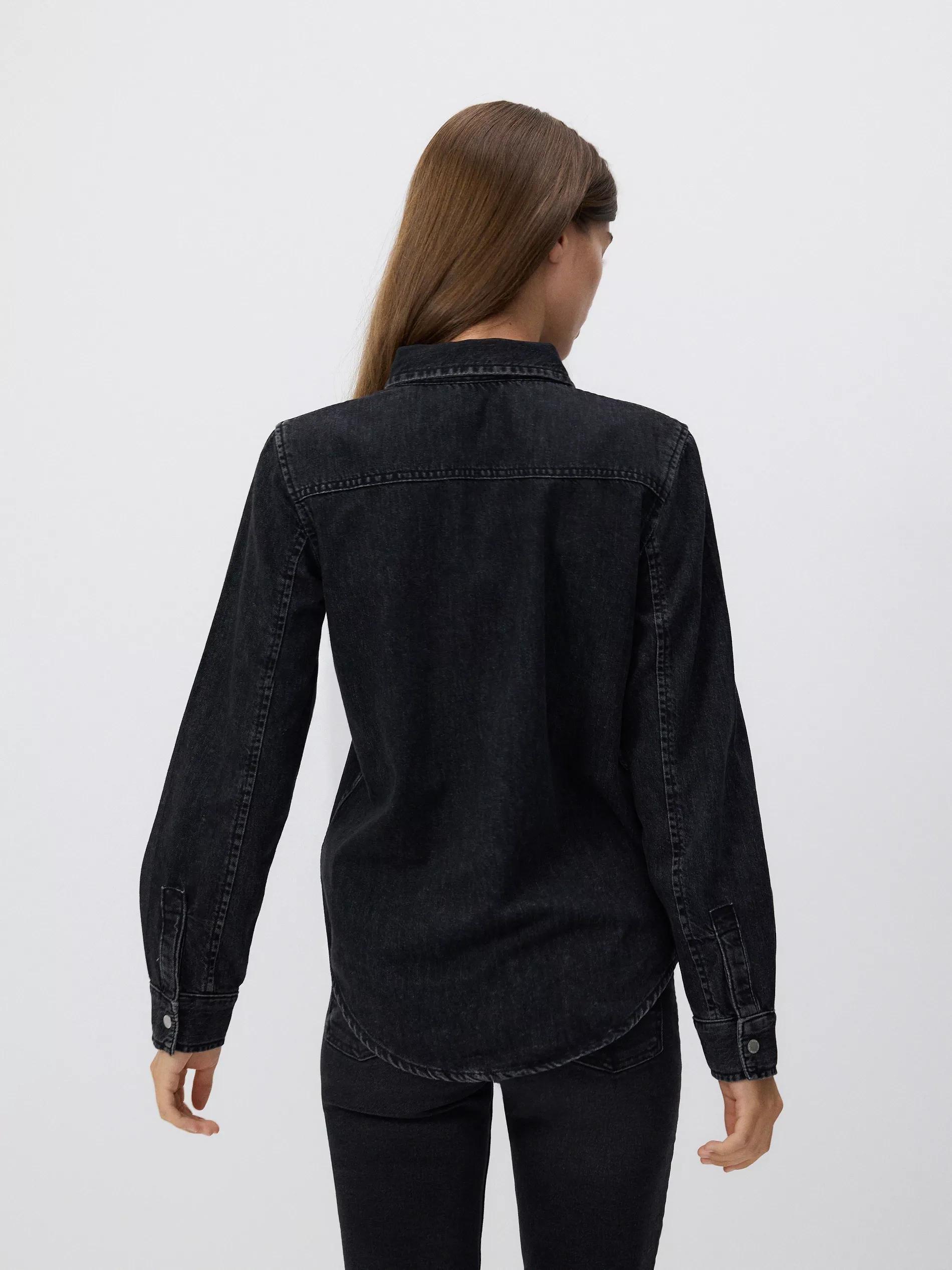 Black Denim Shirt, , large image number 7