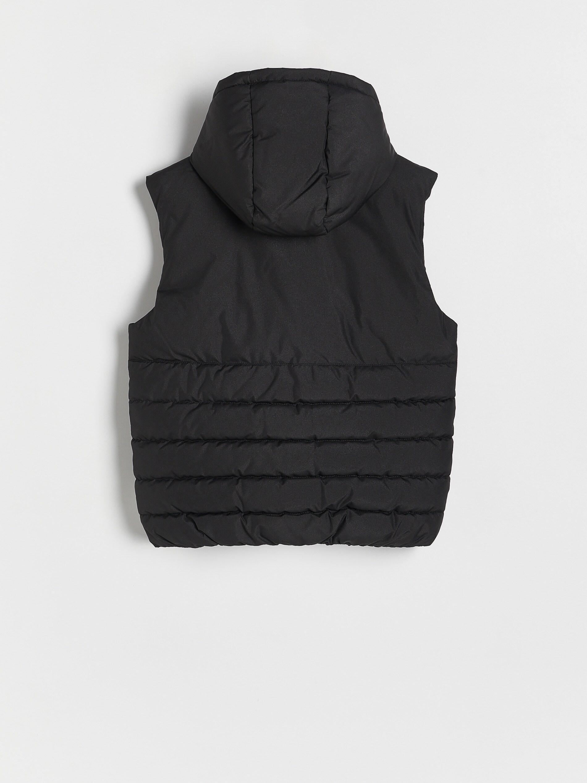 BLACK Hooded vest, Black, large image number 2
